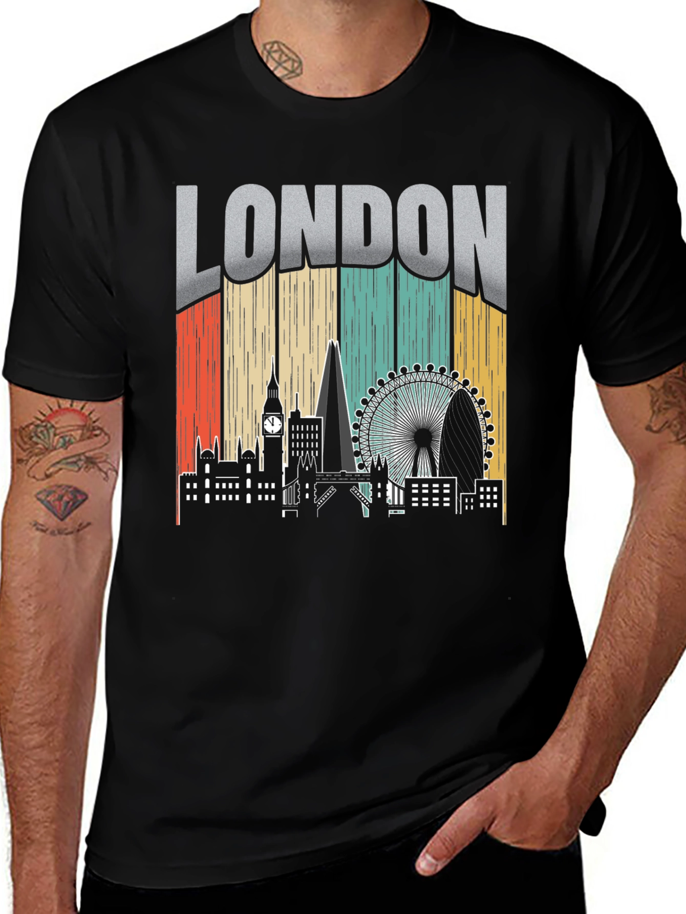 London Skyline Retro T-Shirt