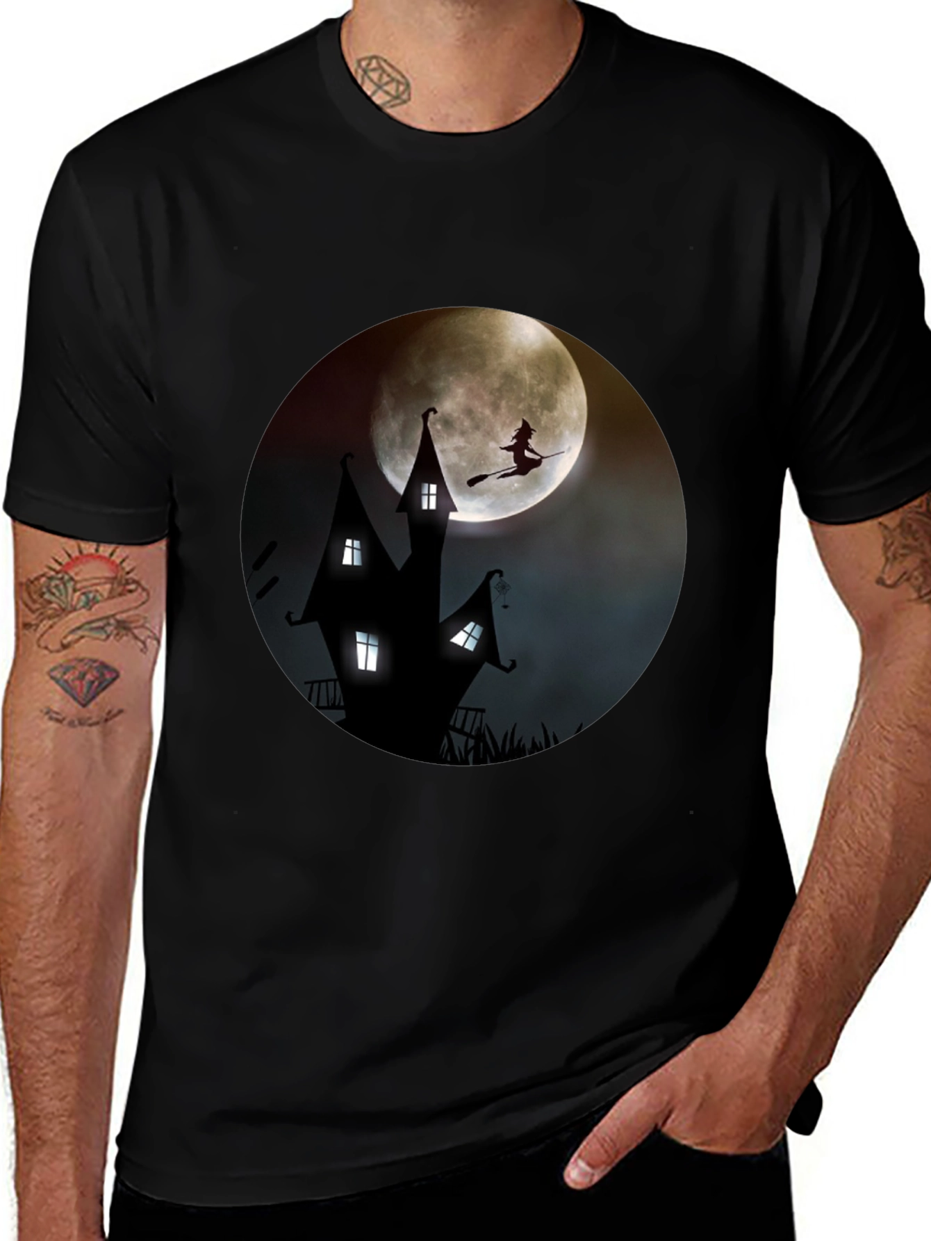 Variant 17 of Halloween Witch Haunted House T-Shirt
