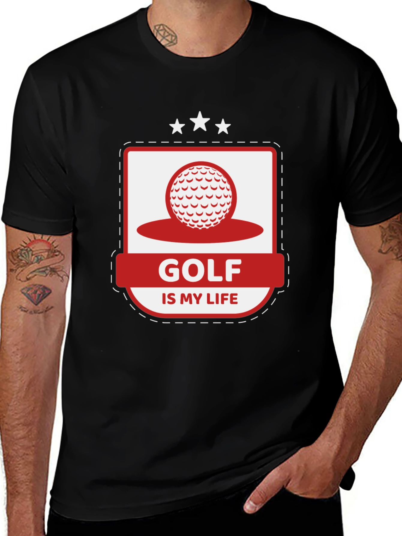 Variant 12 of Golf is My Life Black T-Shirt