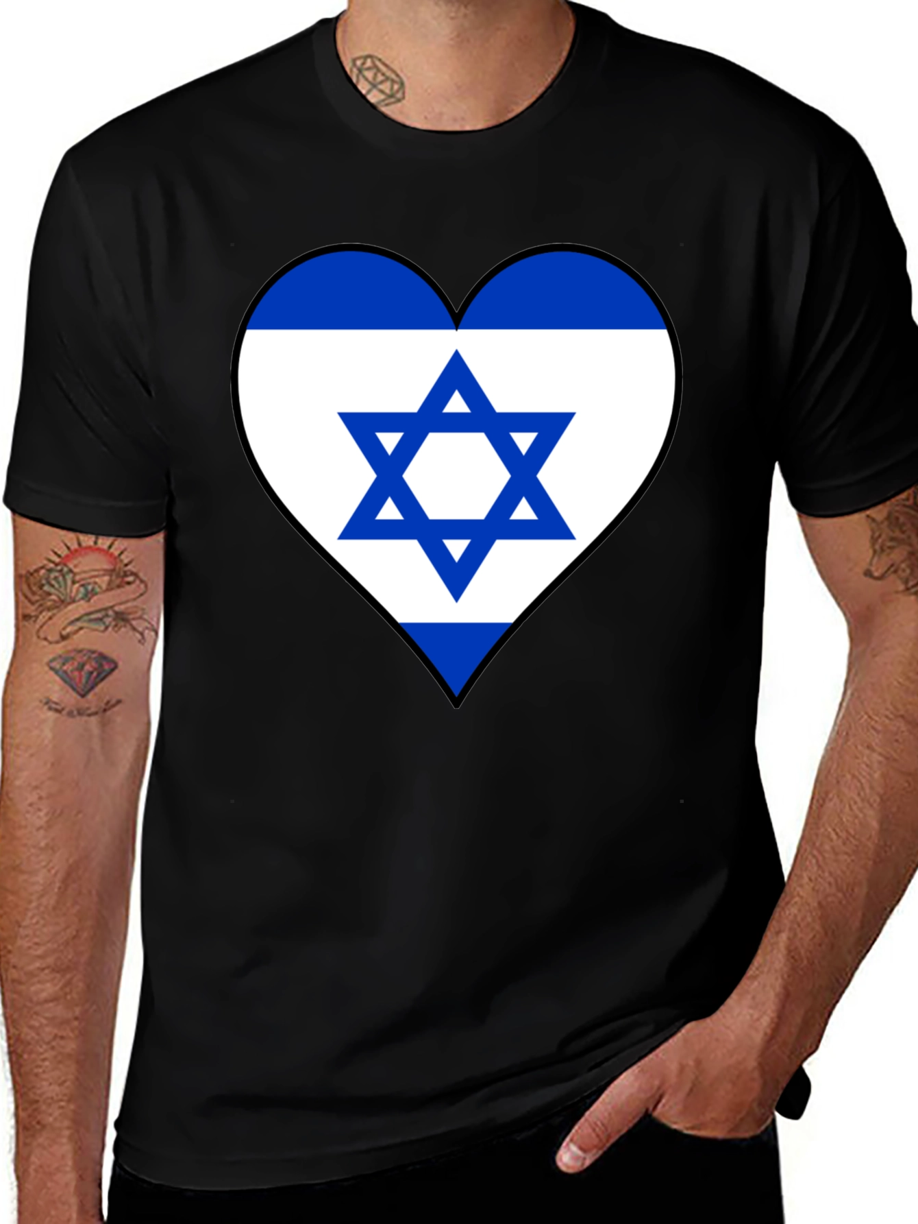Variant 18 of Israel Flag Heart T-Shirt