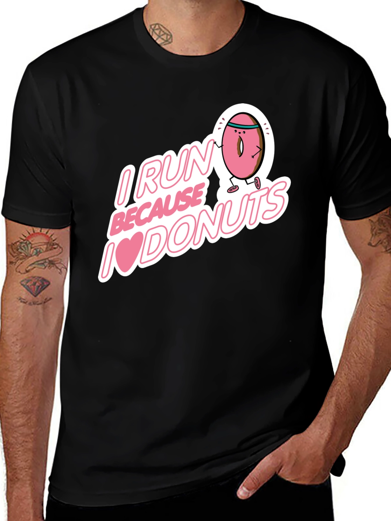 Variant 20 of I Run Because I Love Donuts Graphic T-Shirt