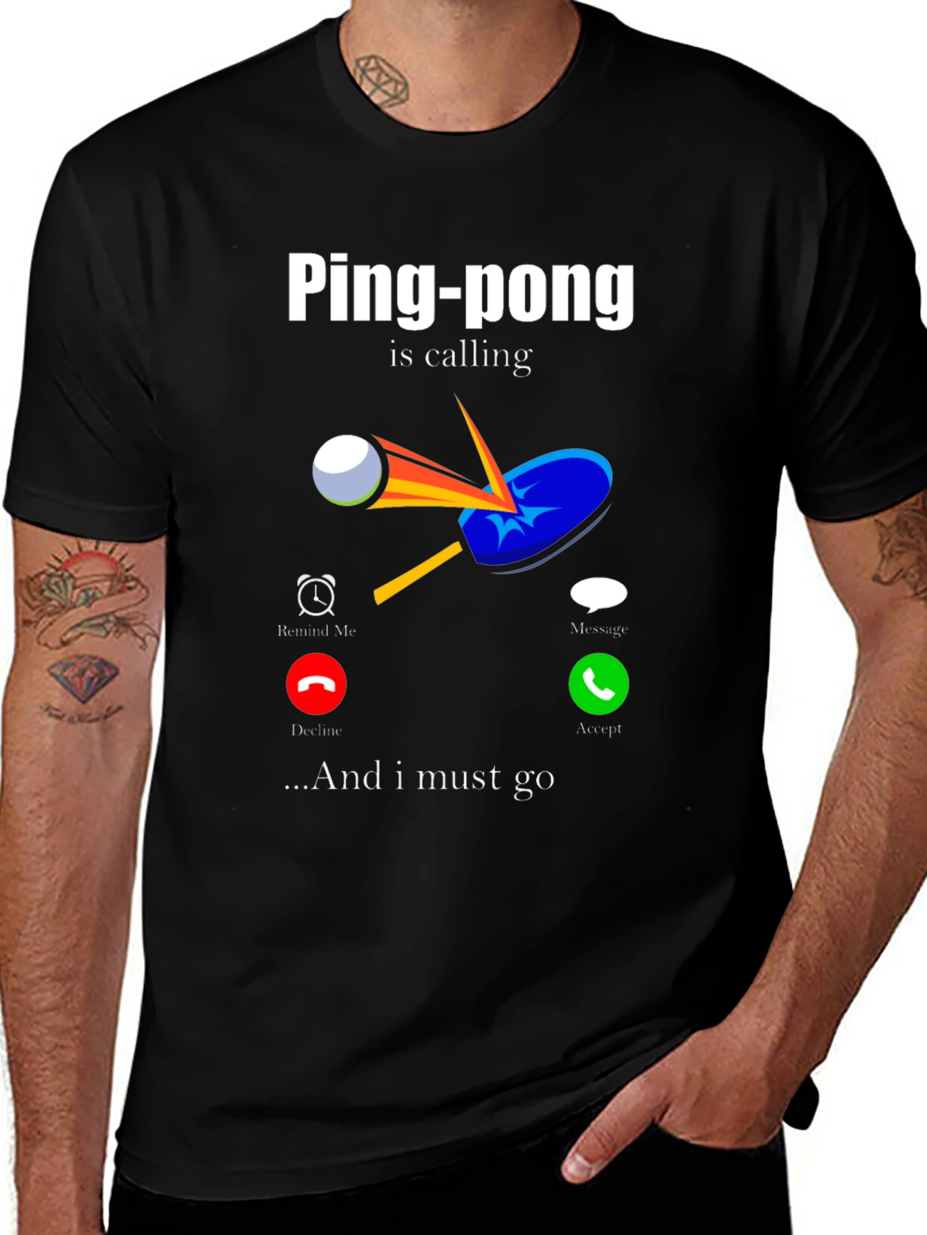 Variant 18 of Ping-Pong is Calling Graphic T-Shirt