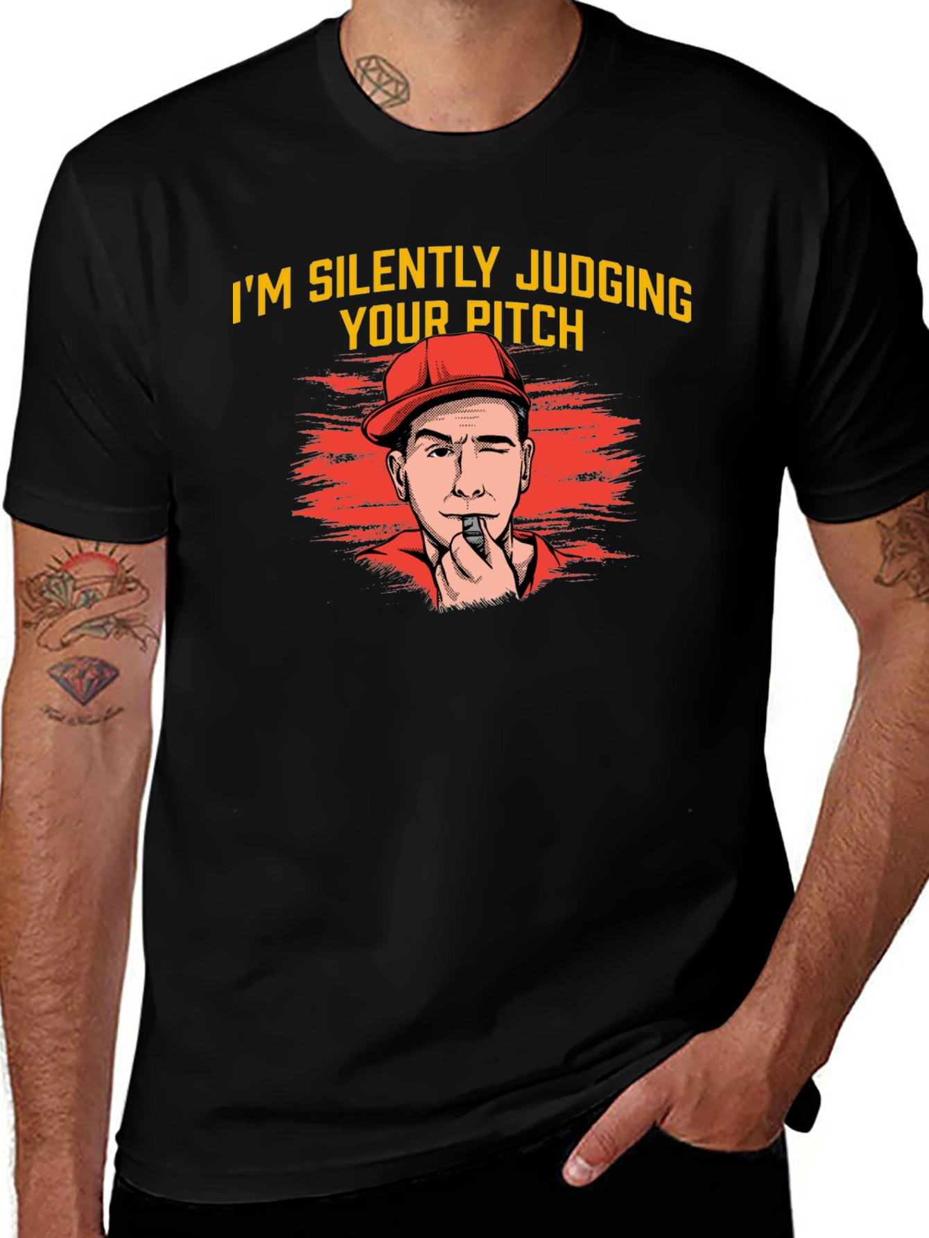 Variant 17 of Silently Judging Your Pitch T-Shirt