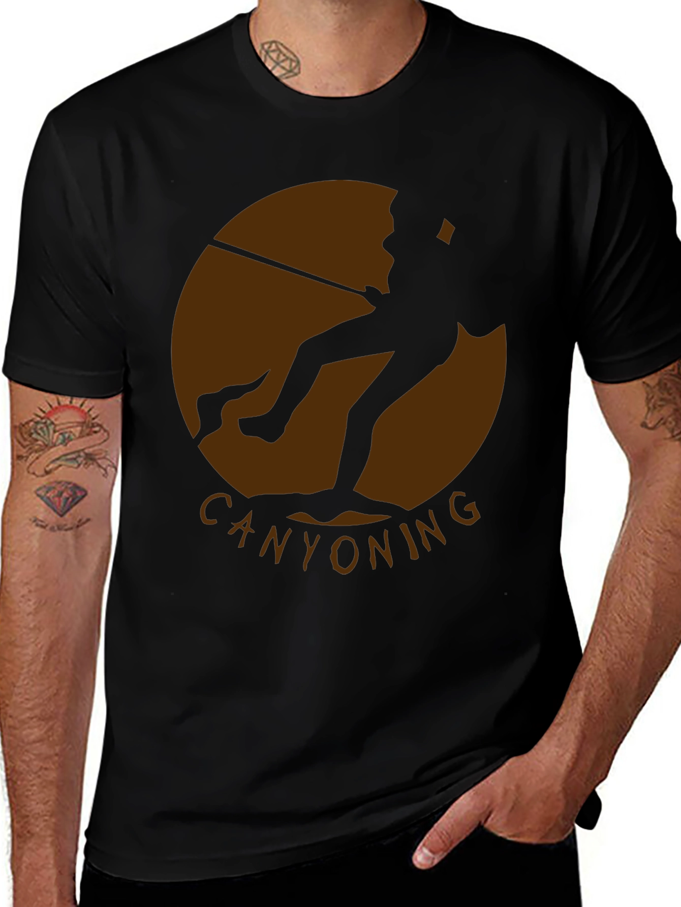 Variant 25 of Canyoning Adventure T-Shirt - Black