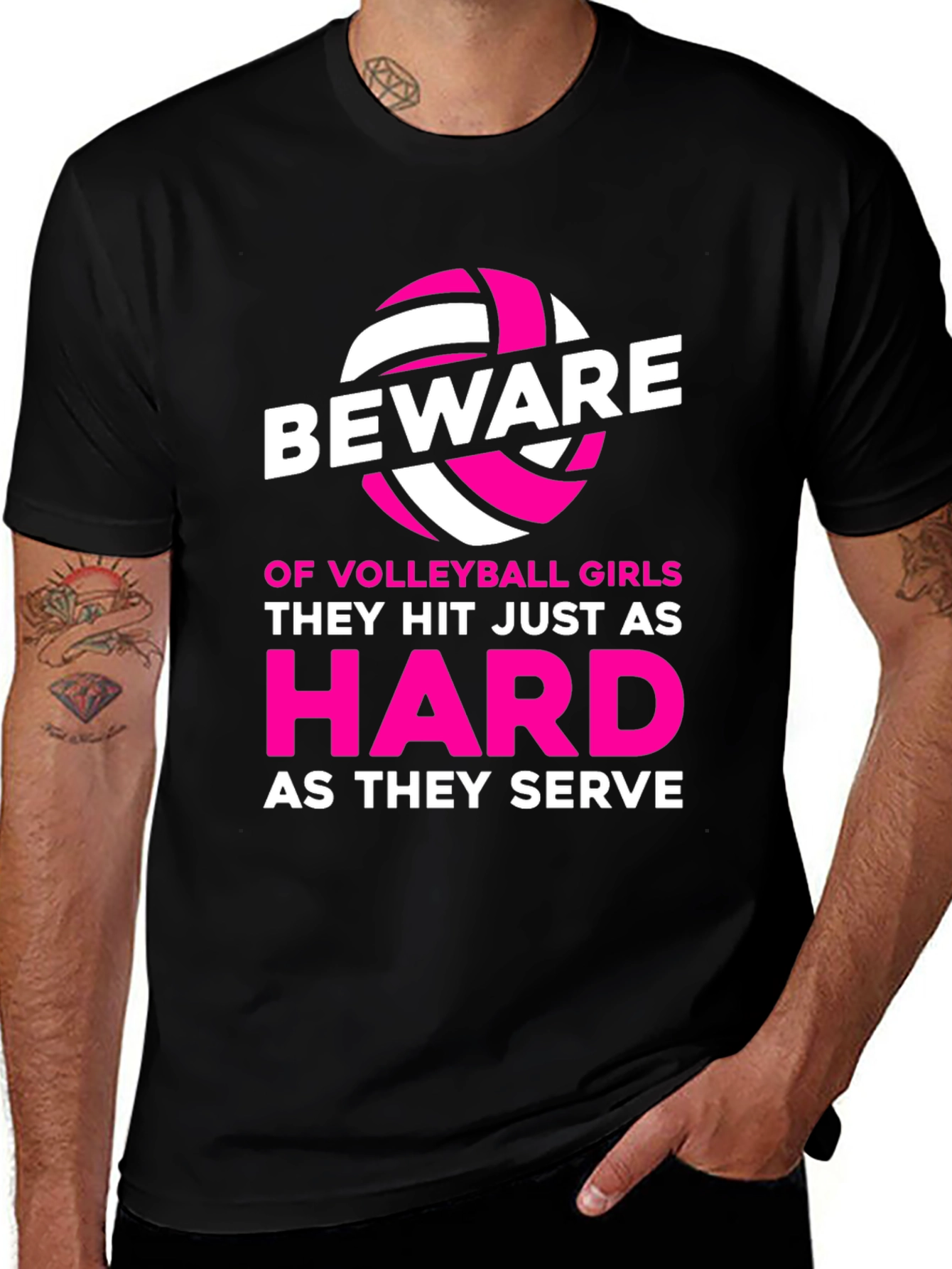 Variant 16 of Beware Volleyball Girl T-Shirt
