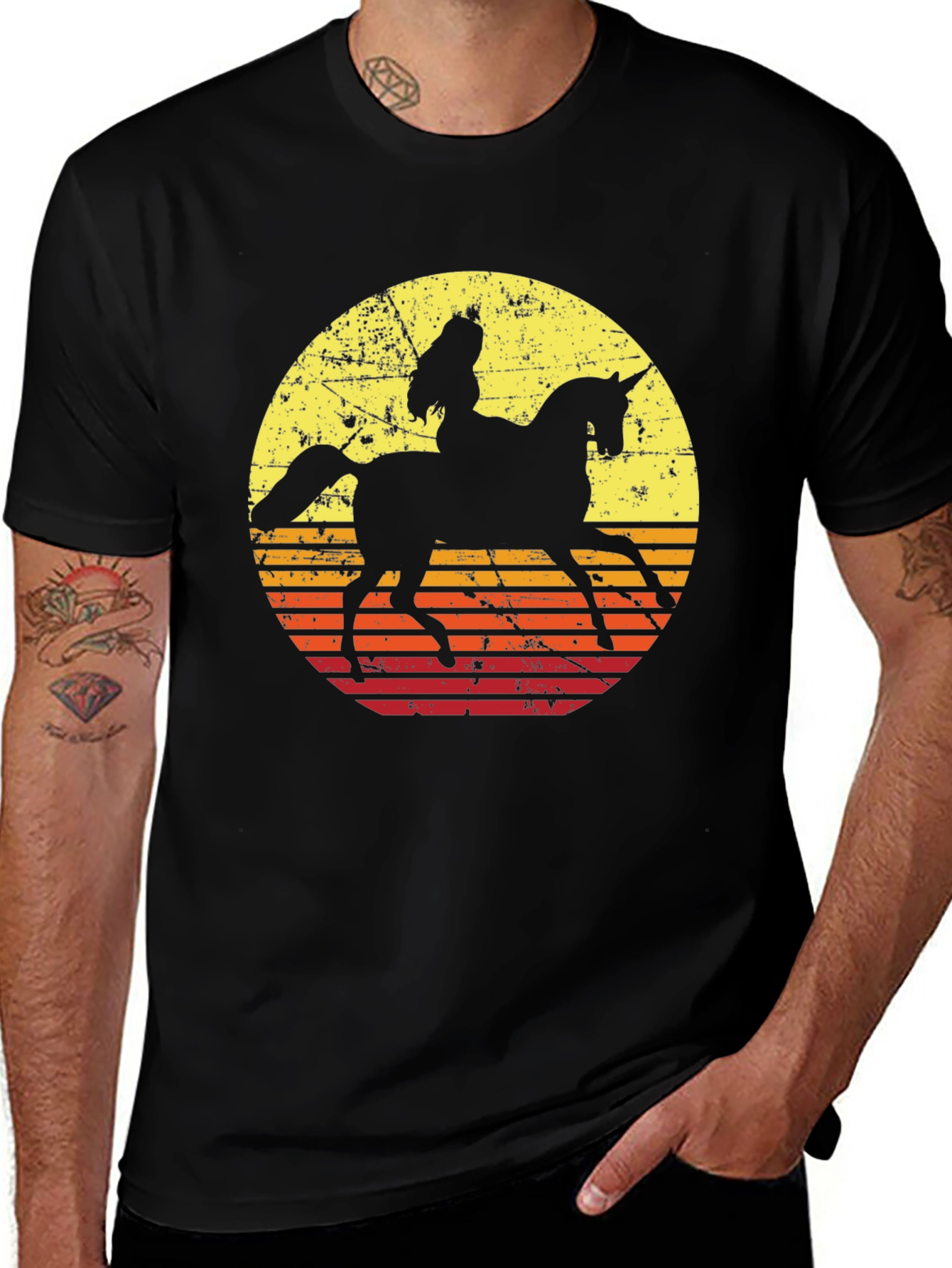 Retro Horse Rider Graphic Tee