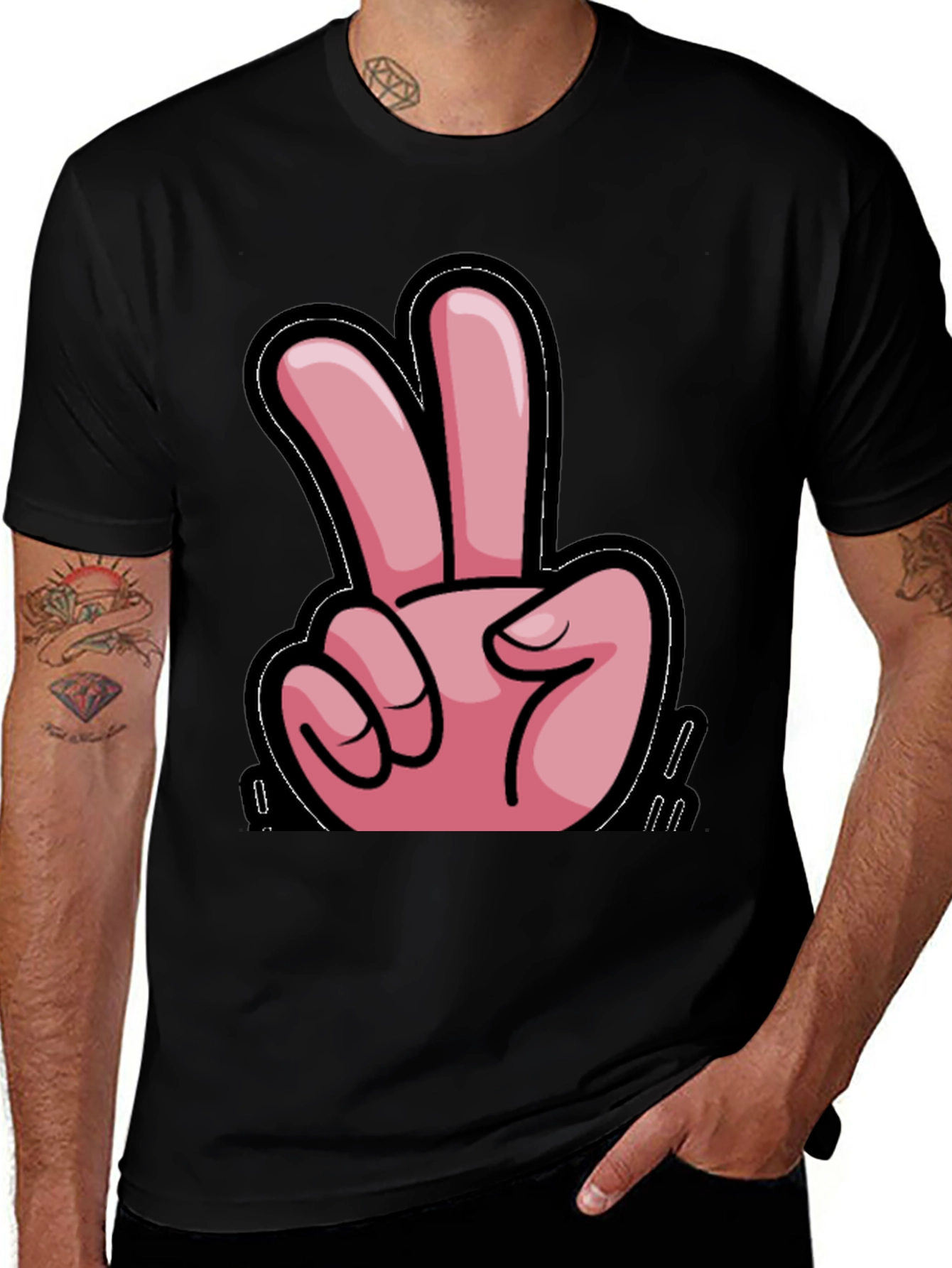 Variant 28 of Peace Sign Black T-Shirt