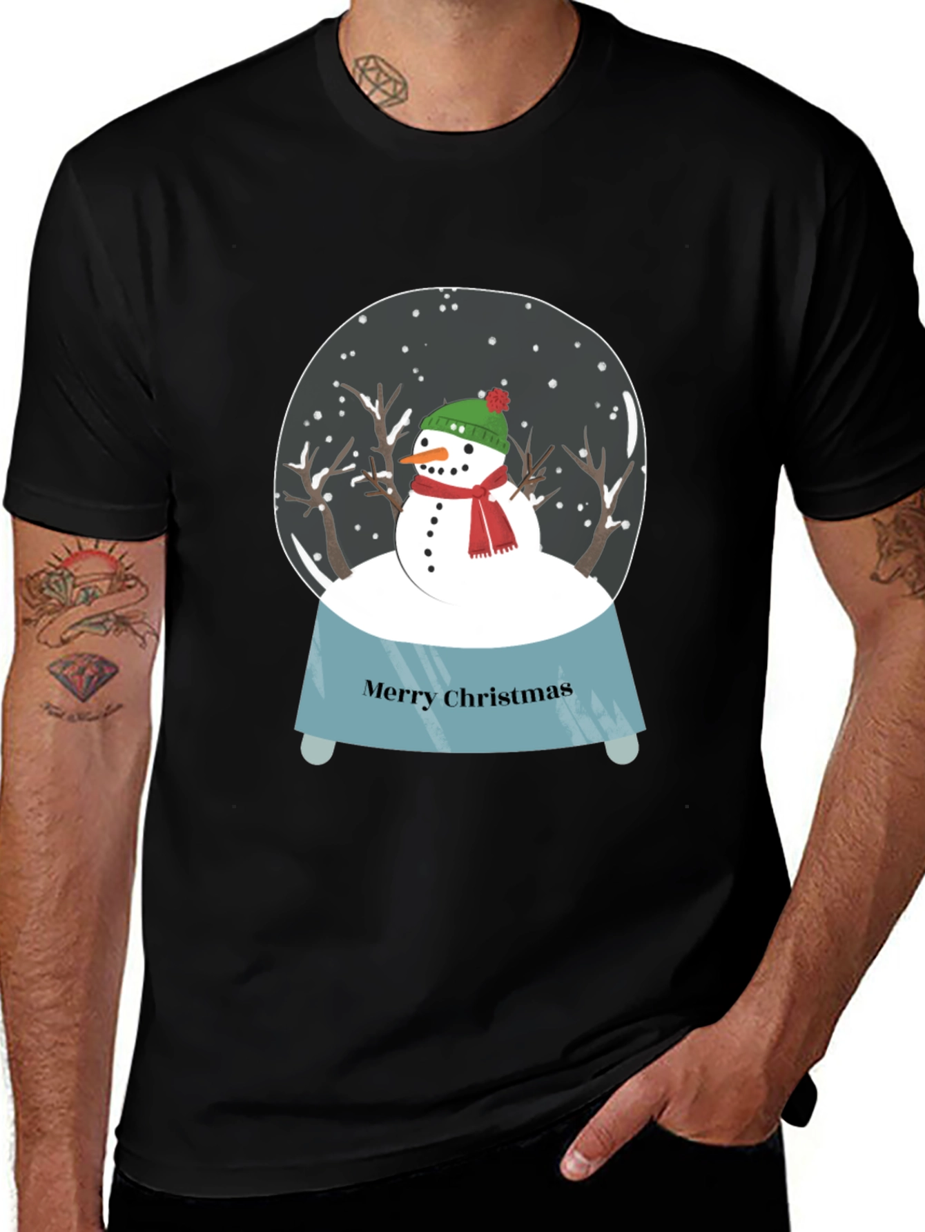 Christmas Snow Globe Graphic T-Shirt