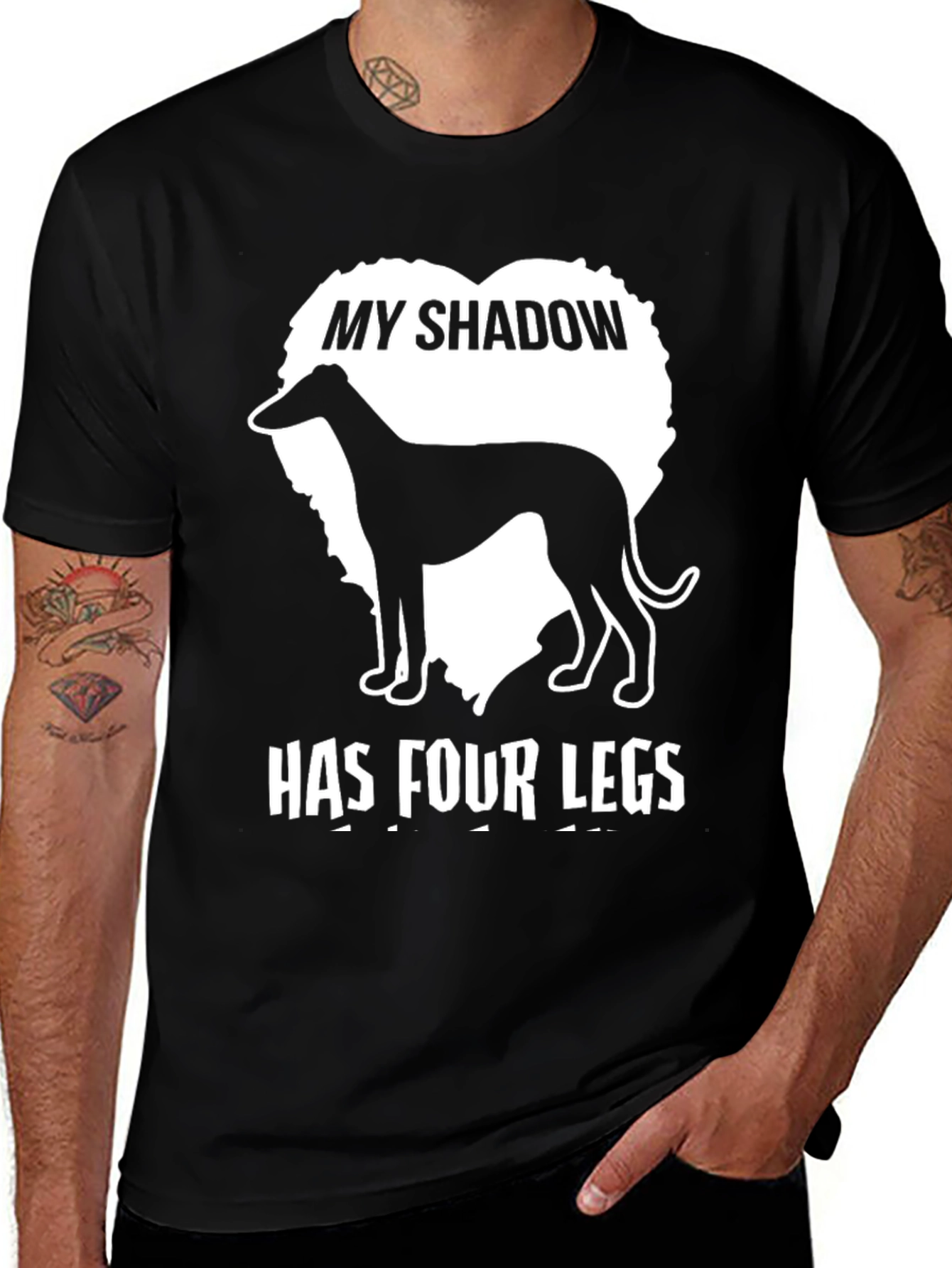 My Shadow Has Four Legs Dog T-Shirt