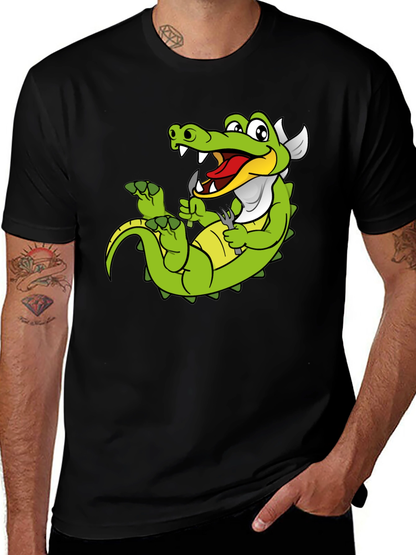 Variant 3 of Funny Alligator Cartoon T-Shirt