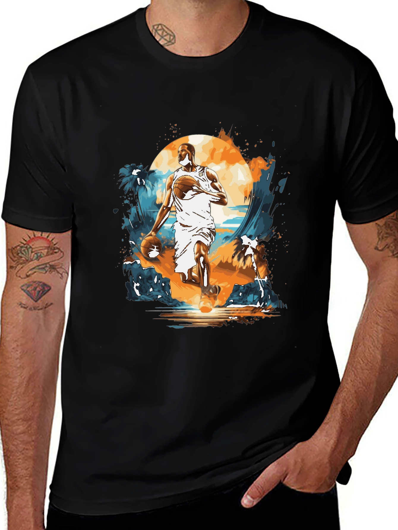 Variant 27 of Basketball Player Graphic T-Shirt