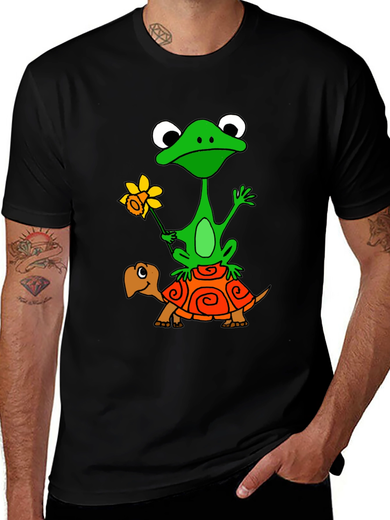 Variant 8 of Frog and Turtle Graphic T-Shirt