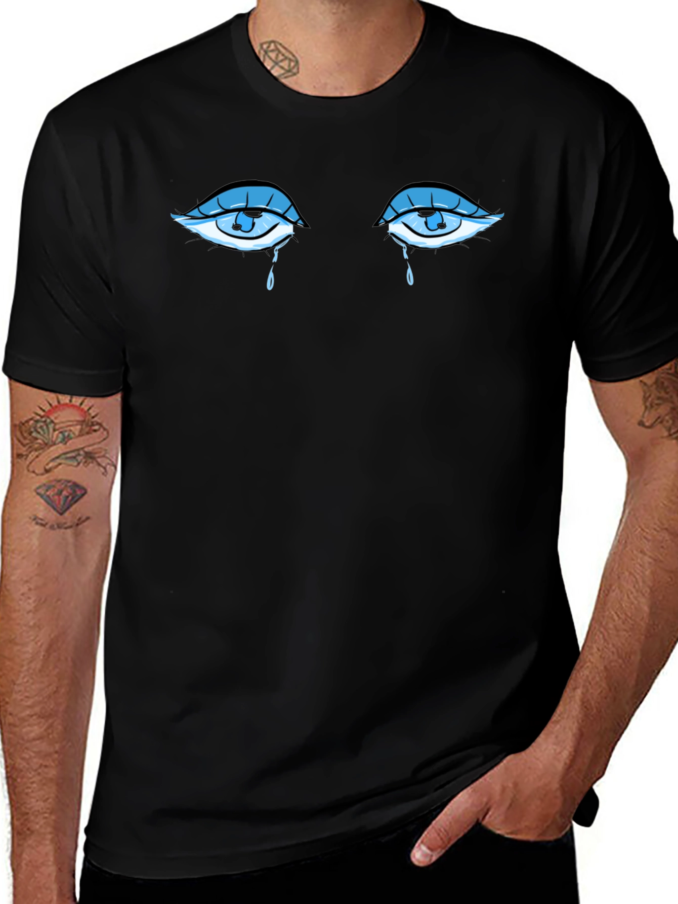 Variant 19 of Crying Eyes Graphic Tee - Stylish Comfort