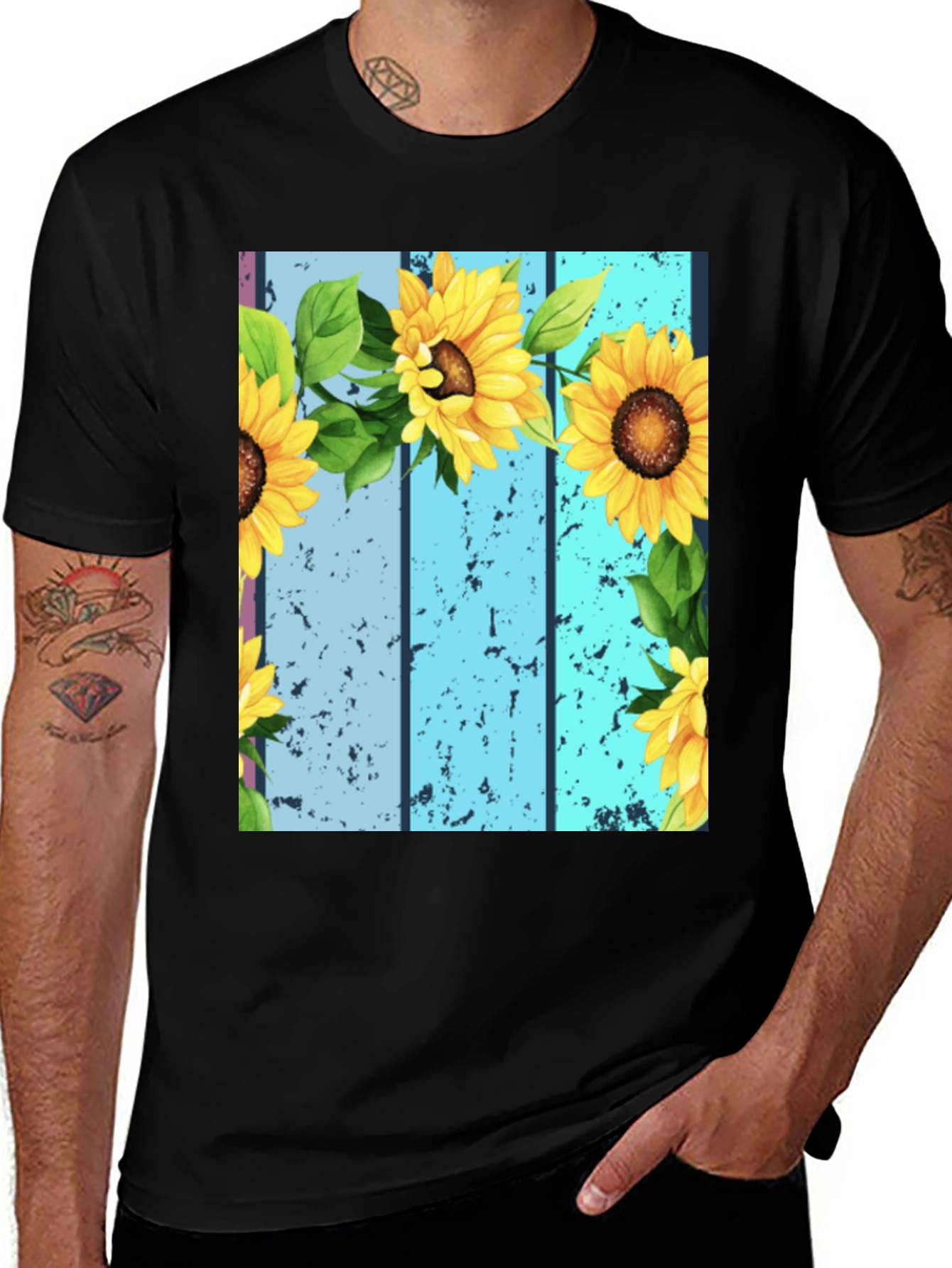 Variant 17 of Sunflower Graphic Tee - Unique Design