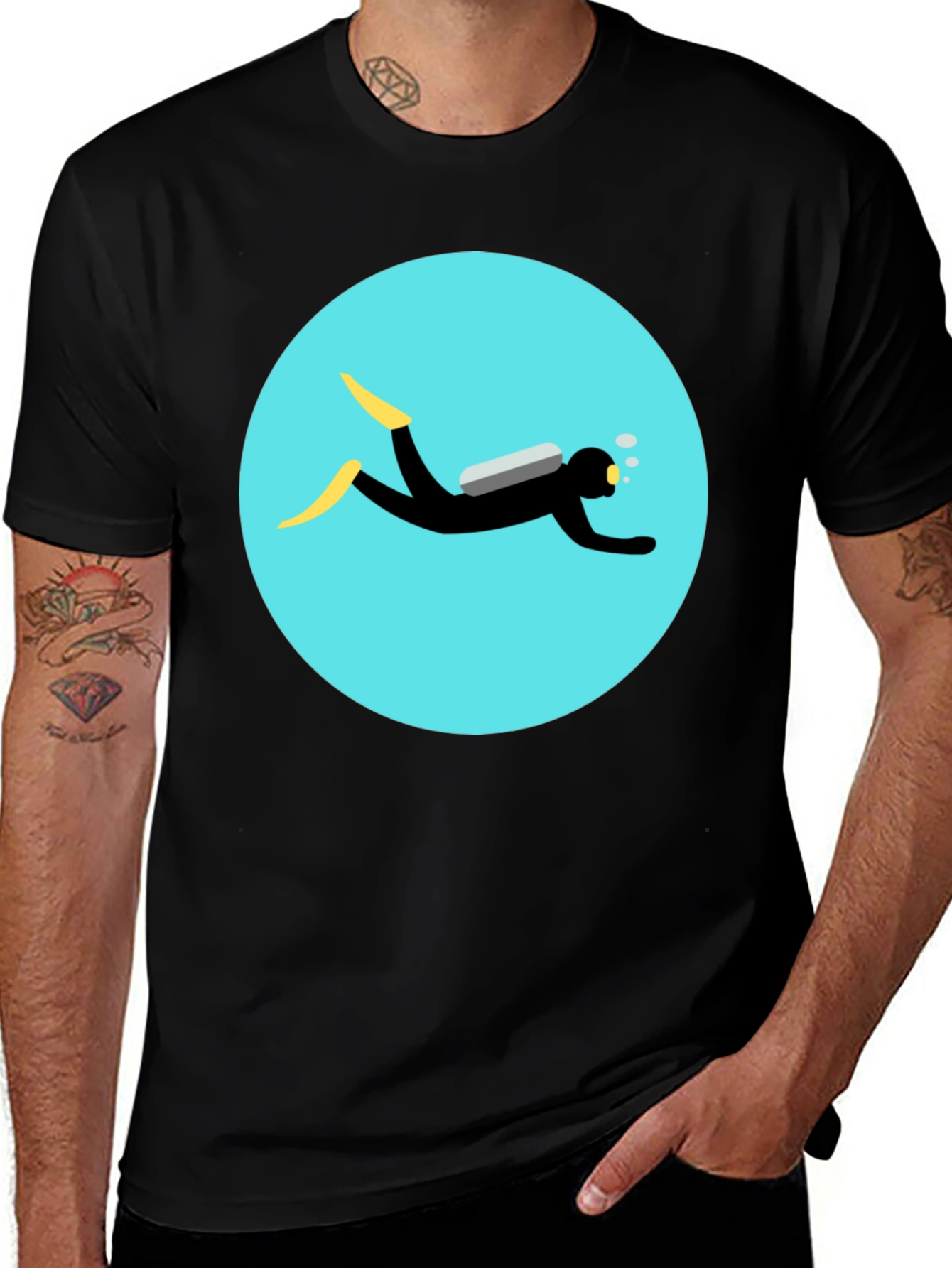 Variant 10 of Diver Graphic T-Shirt - Fun Novelty Tee