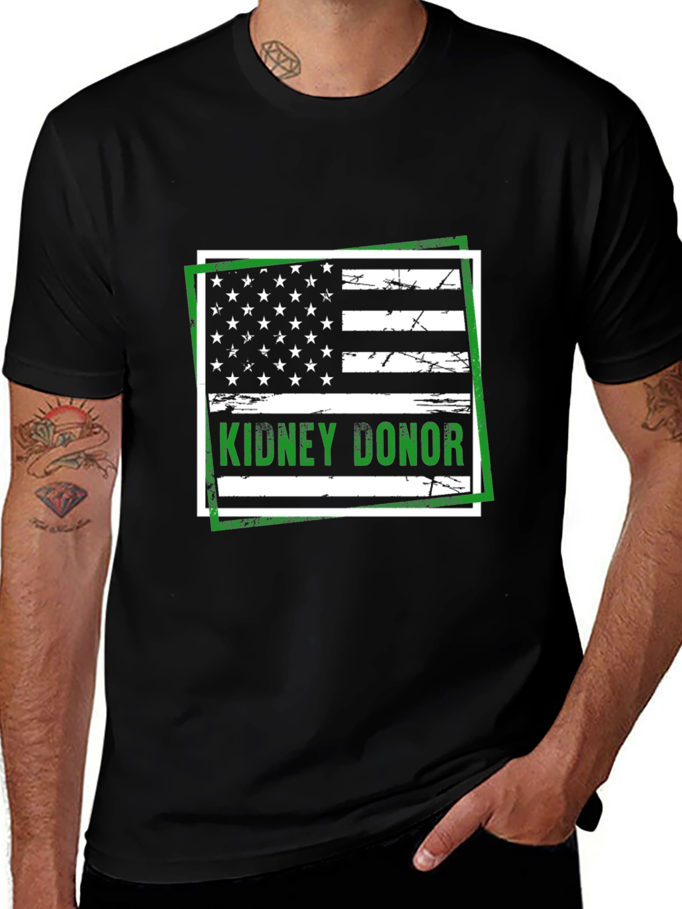 Variant 25 of Kidney Donor American Flag T-Shirt