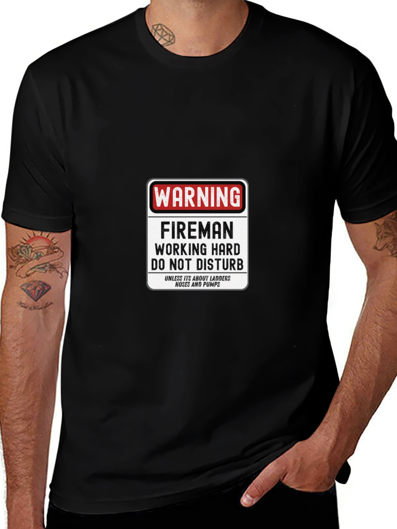 Variant 18 of Fireman Working Hard T-Shirt