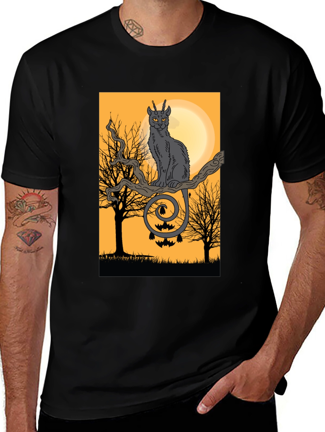 Halloween Cat T-Shirt - Spooky Season Apparel