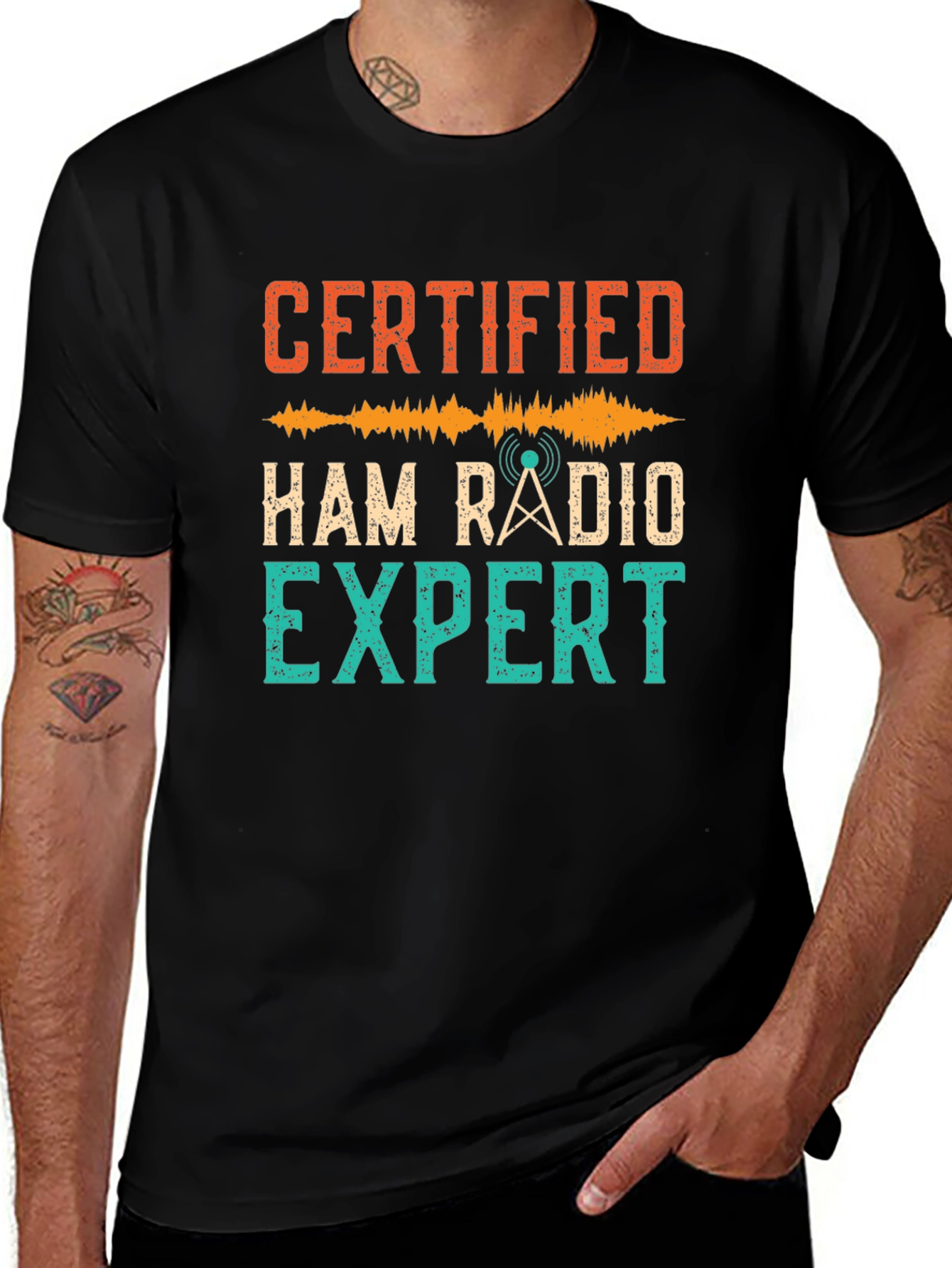 Variant 12 of Certified Ham Radio Expert Graphic Tee