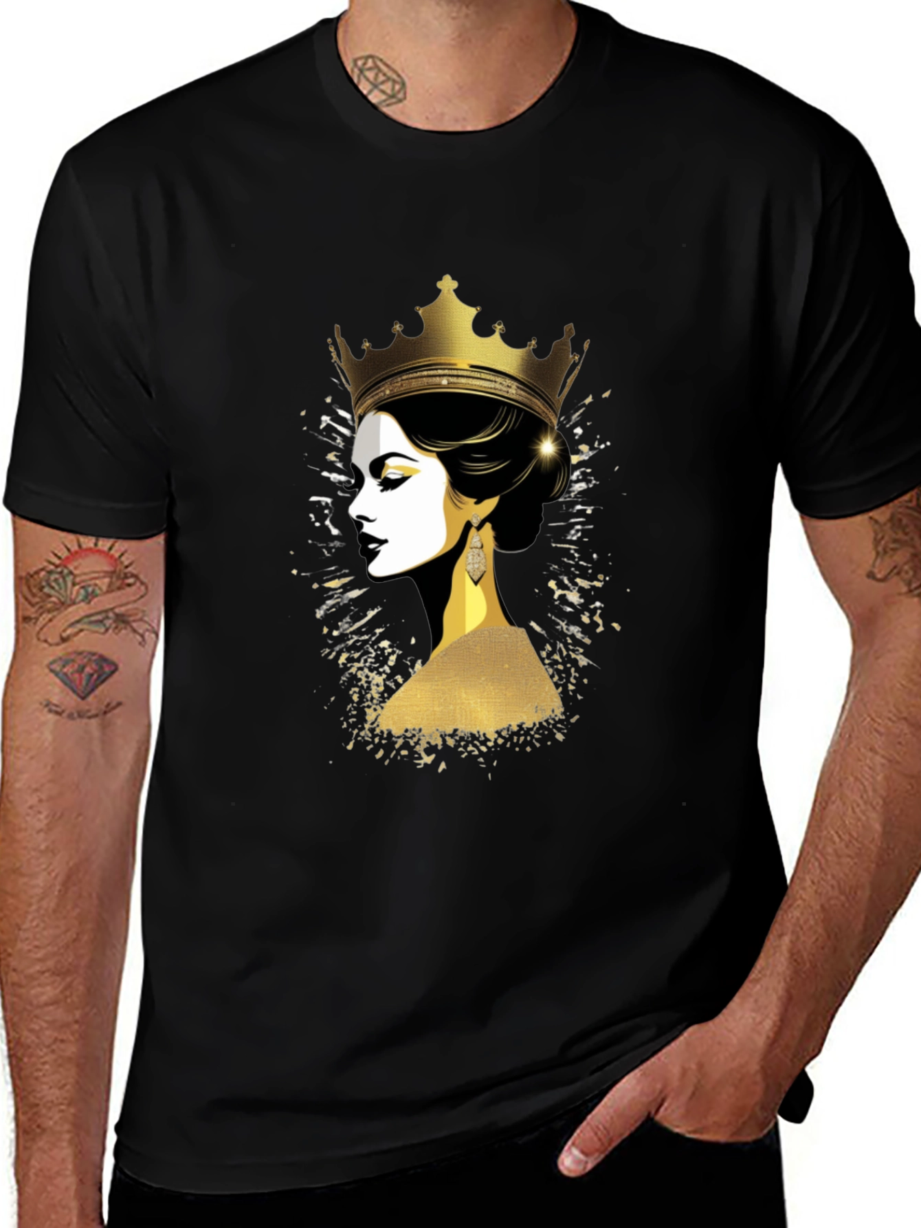 Variant 14 of Queen Graphic Black T-Shirt