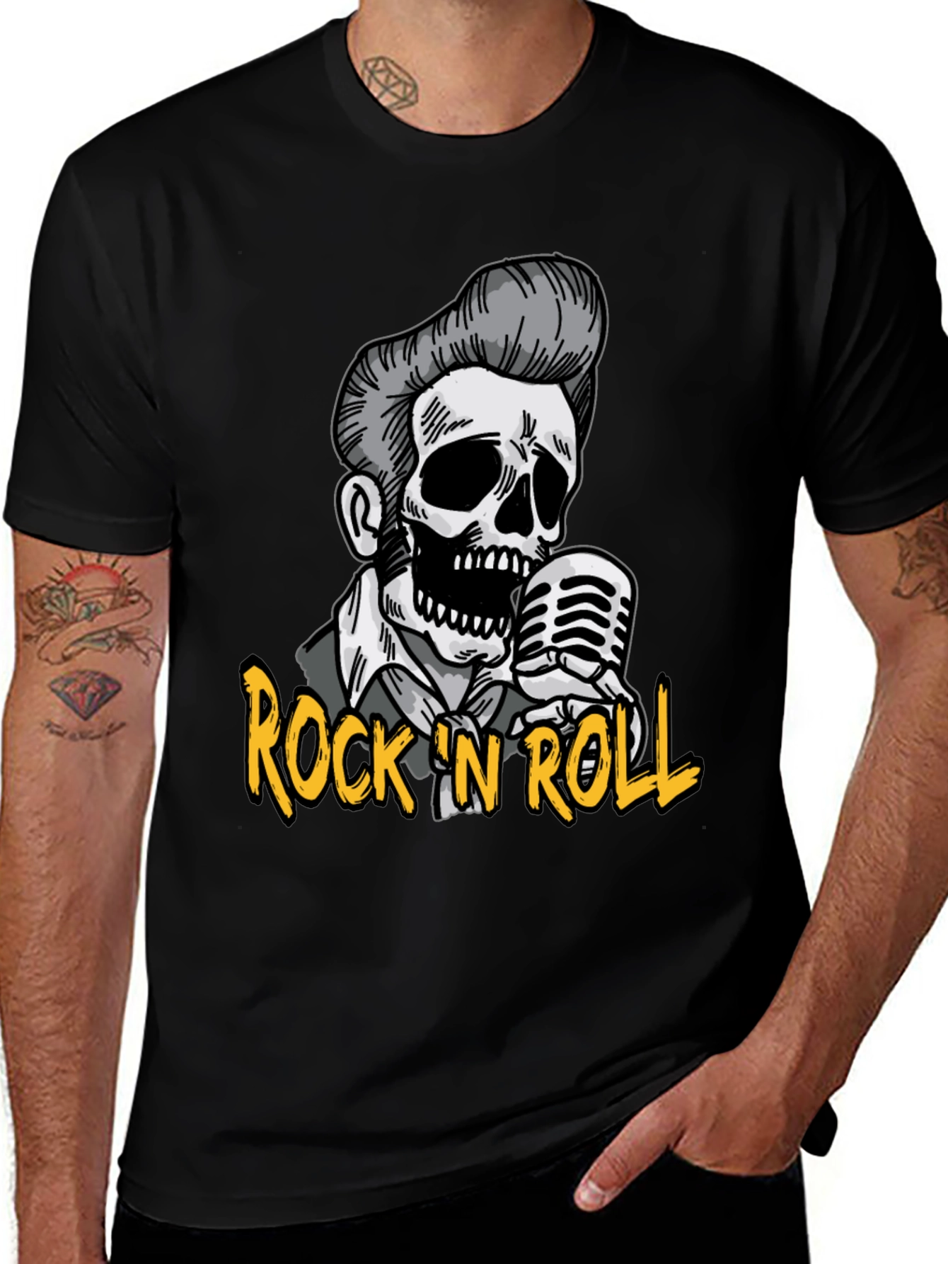Variant 15 of Rock 'n' Roll Skeleton Graphic Tee