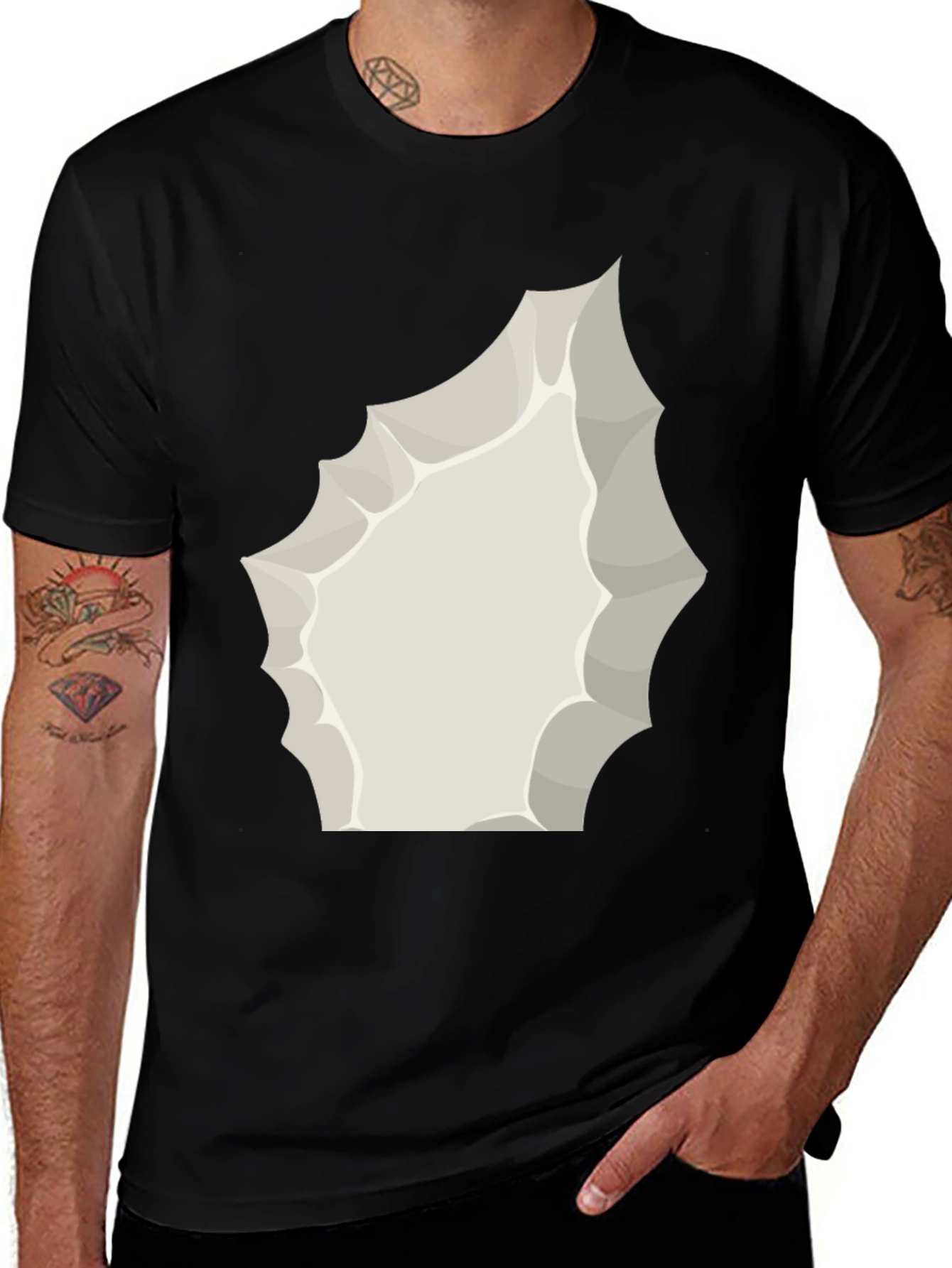 Variant 4 of Cartoon Explosion Graphic Tee - Black