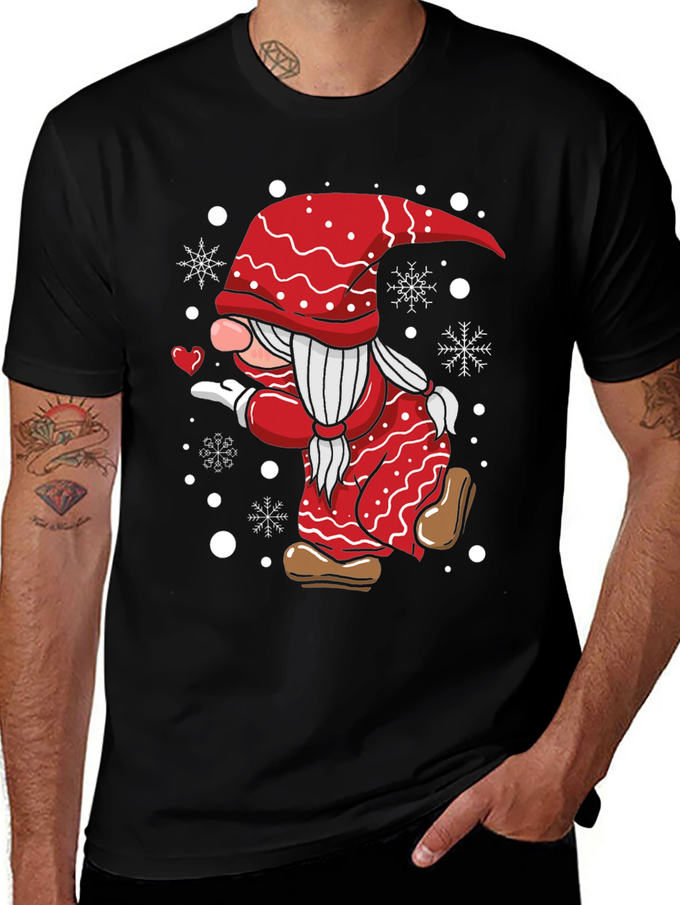 Variant 11 of Festive Gnome Graphic Tee - Holiday Gift