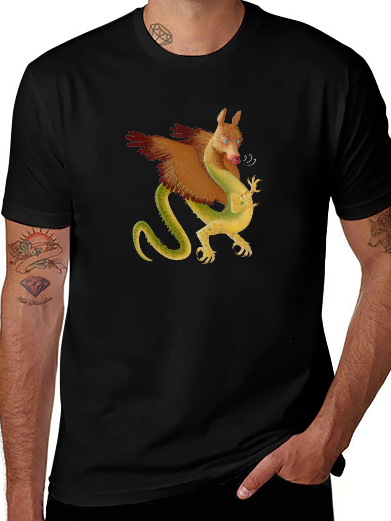 Variant 11 of Griffin Graphic Tee - Unique Fantasy Creature Design