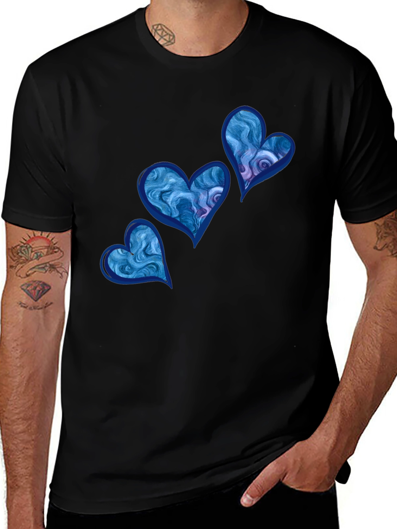 Variant 30 of Blue Heart Graphic T-Shirt