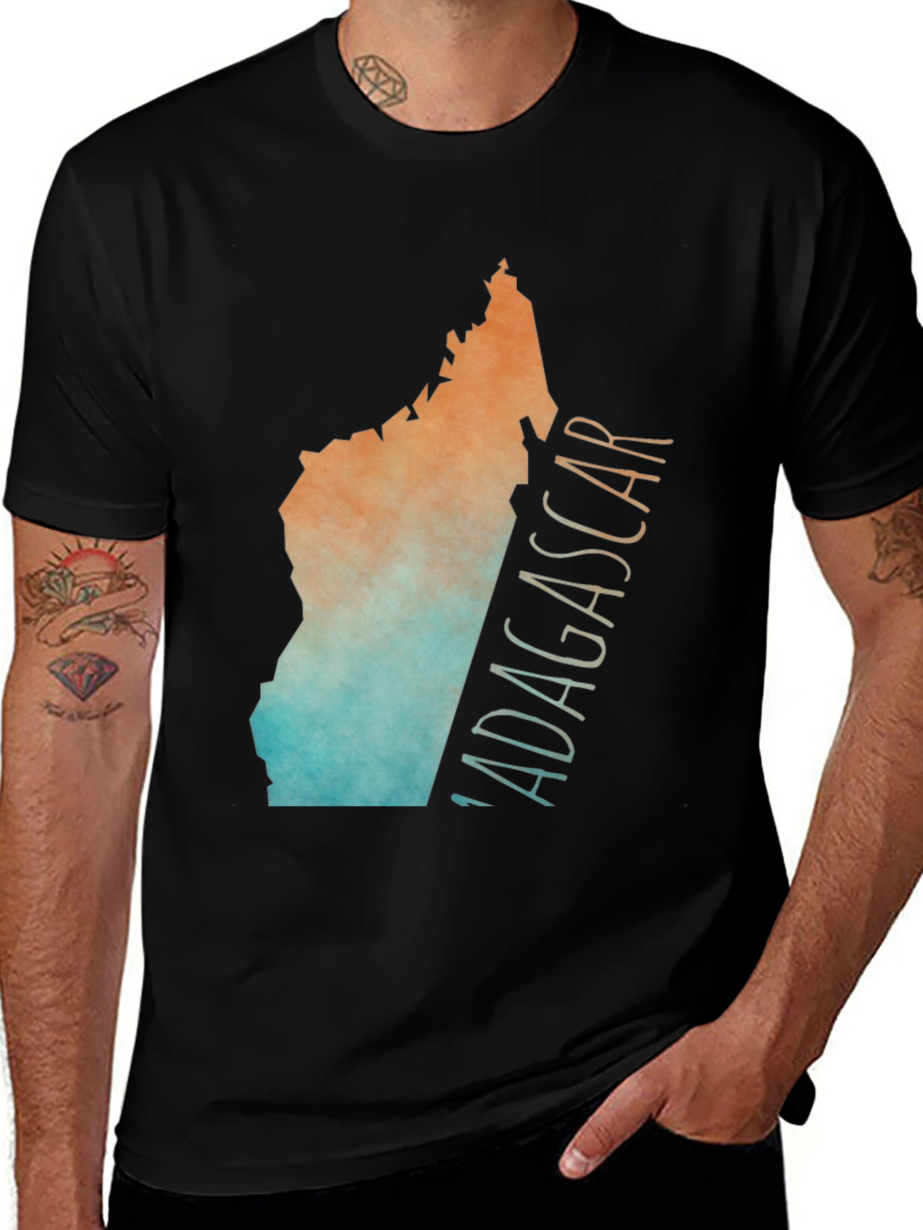 Madagascar Map Graphic Tee - Stylish Travel Shirt
