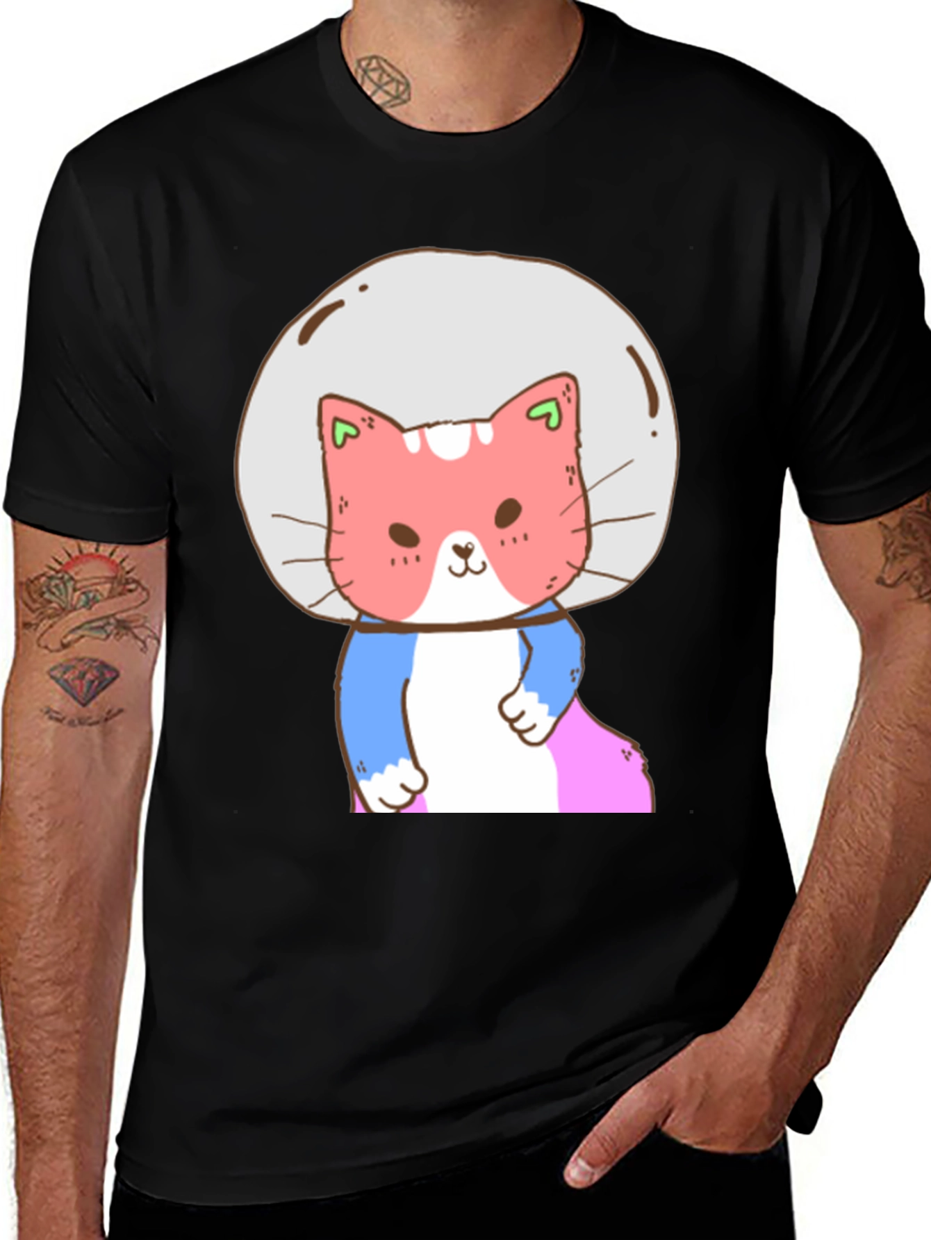 Astronaut Cat Graphic T-Shirt - Unisex Style