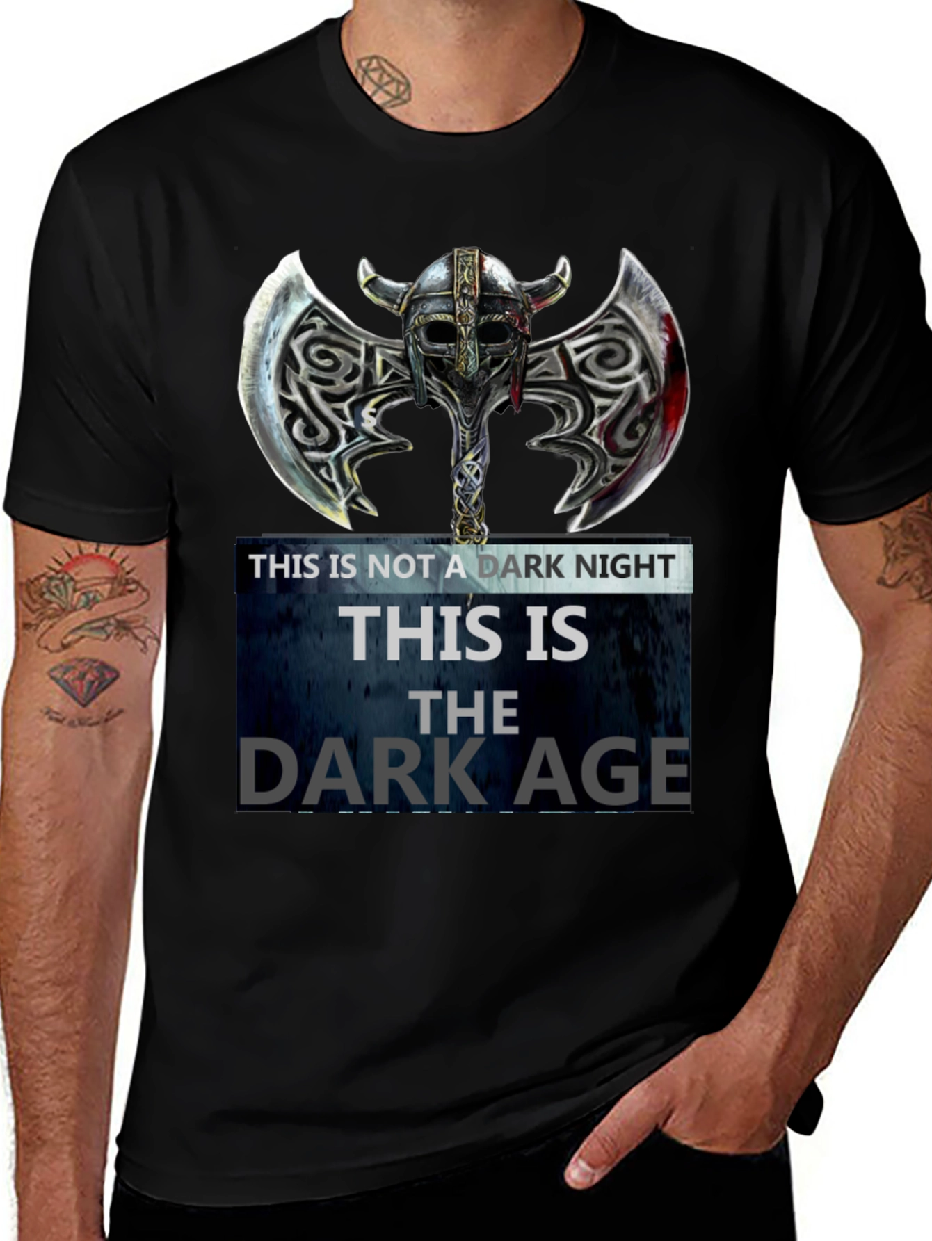 Variant 14 of Dark Age Viking Axe T-Shirt