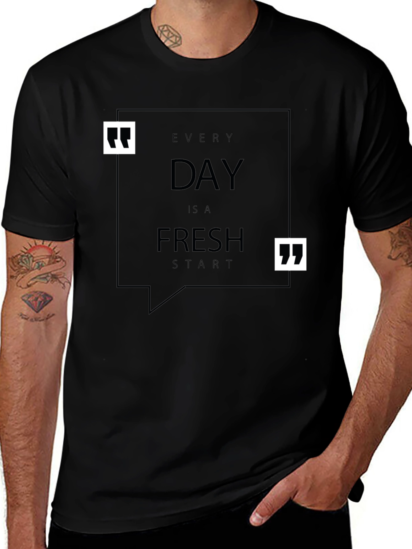 Every Day Is A Fresh Start Black T-Shirt