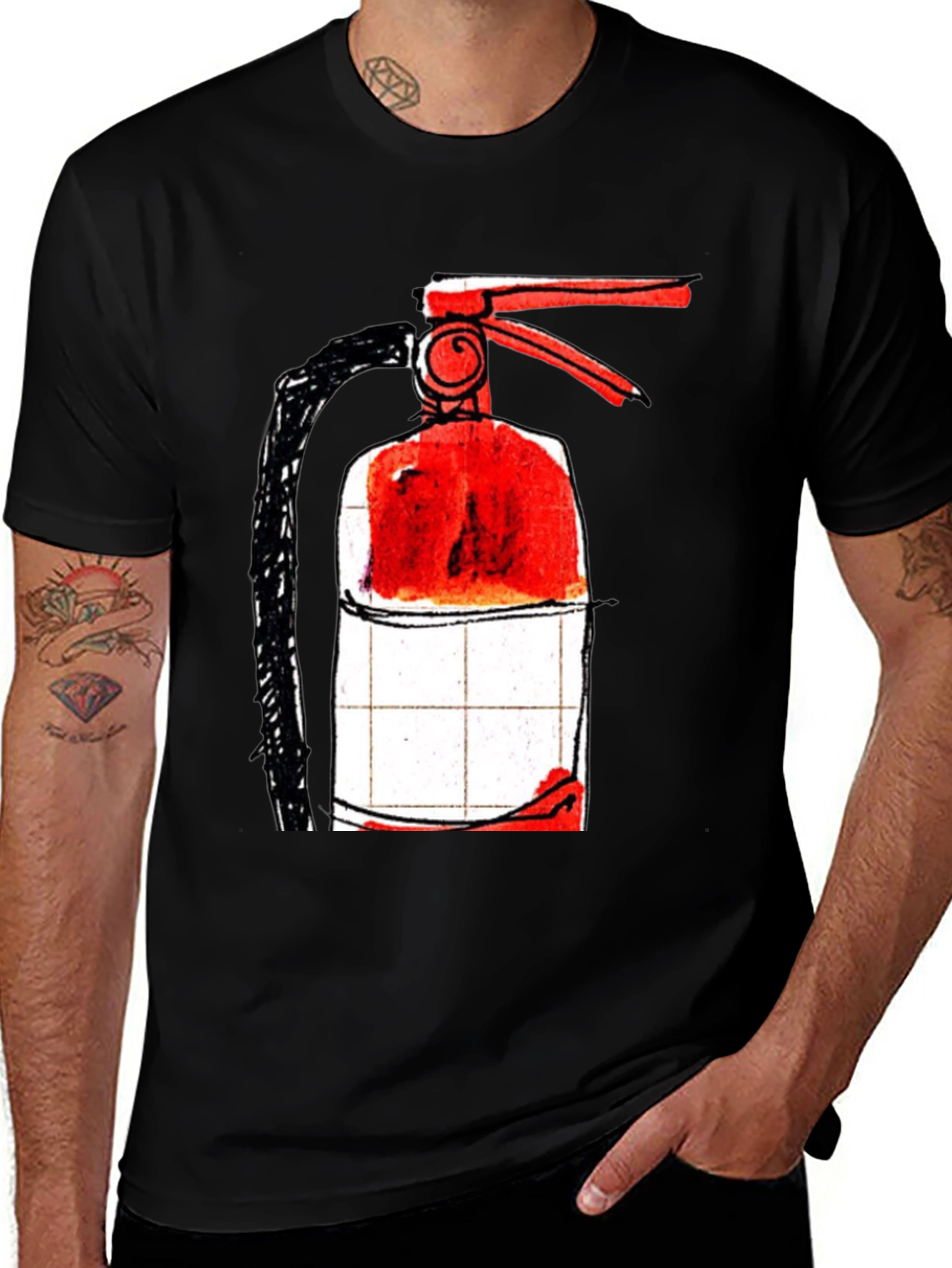 Variant 25 of Fire Extinguisher Graphic T-Shirt - Cool Design