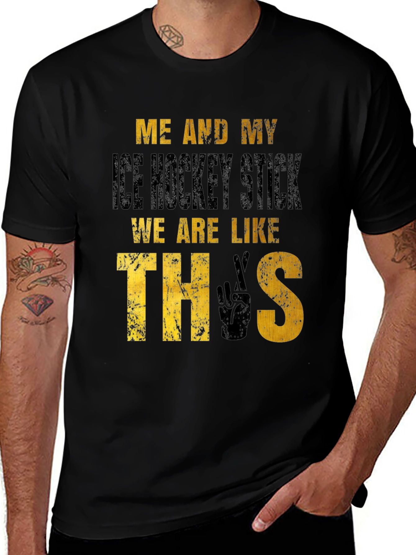 Variant 17 of Hockey Fan T-Shirt: Me and My Ice Hockey Stick