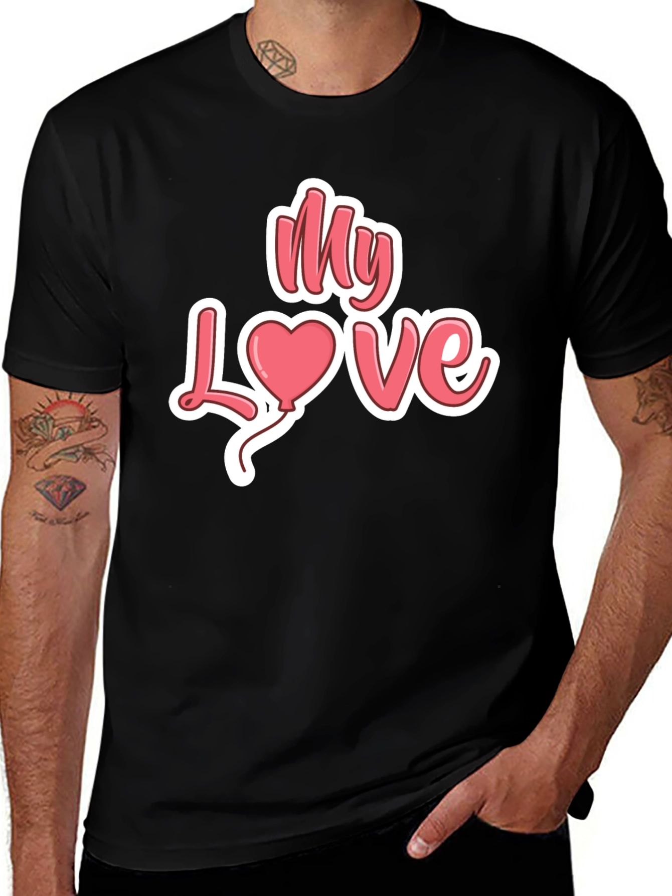 Variant 22 of My Love Heart Valentine's Day Graphic Tee