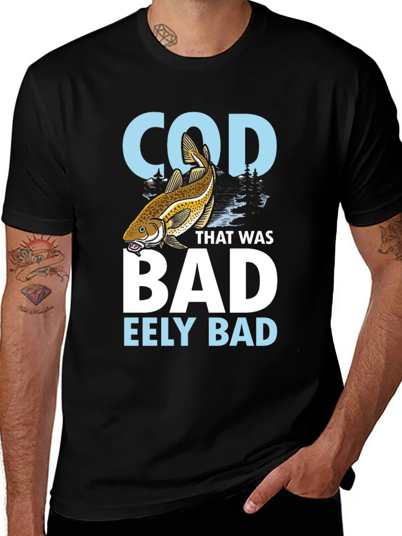 Variant 30 of Cod That Was Eely Bad Fishing Humor T-Shirt
