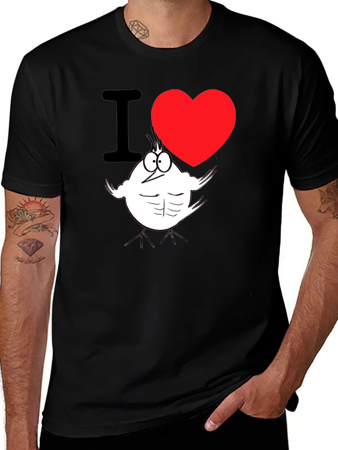 Variant 18 of I Heart Buff Chick T-Shirt