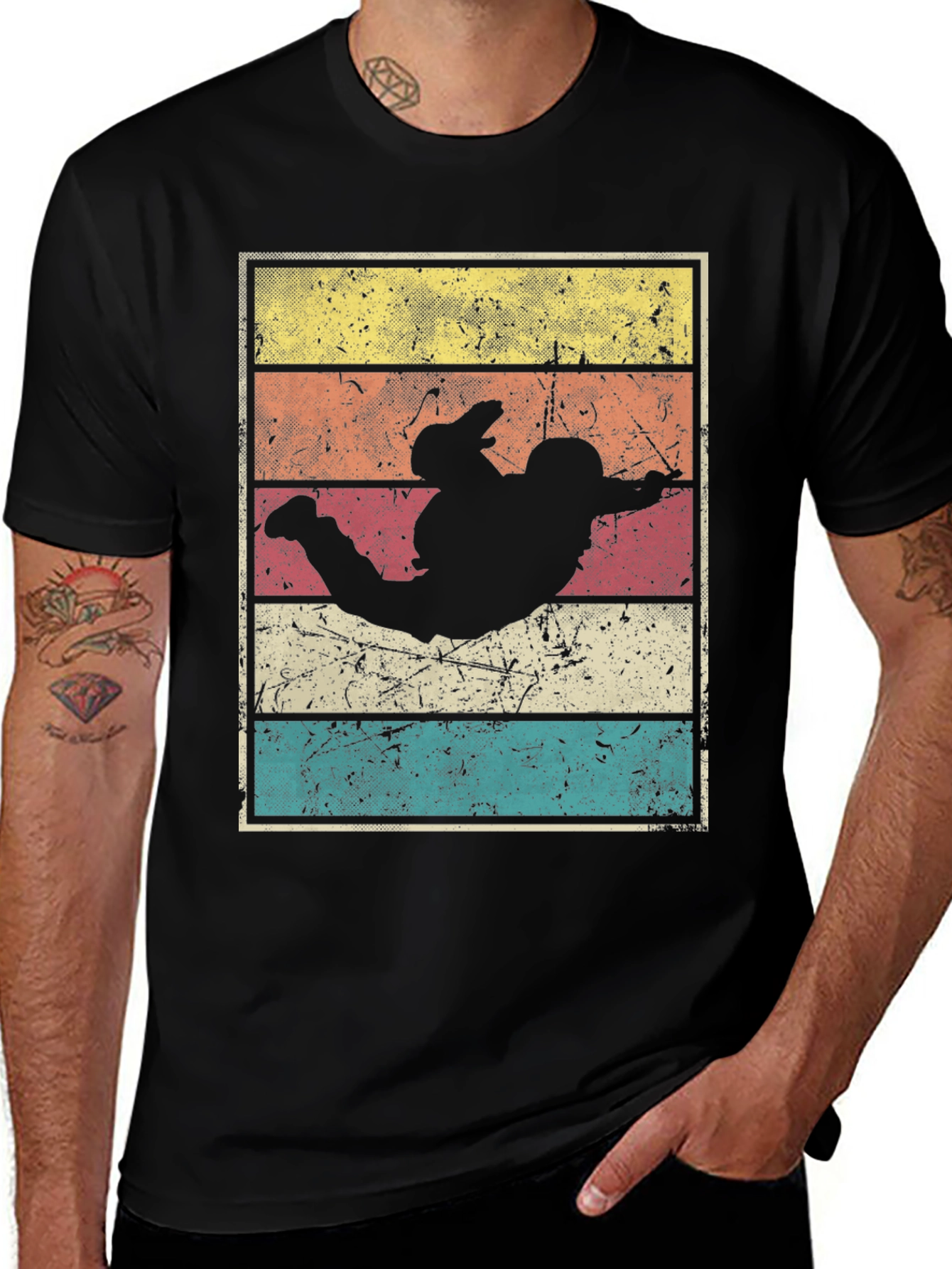 Variant 26 of Retro Skydiver Graphic Tee - Vintage Style T-Shirt