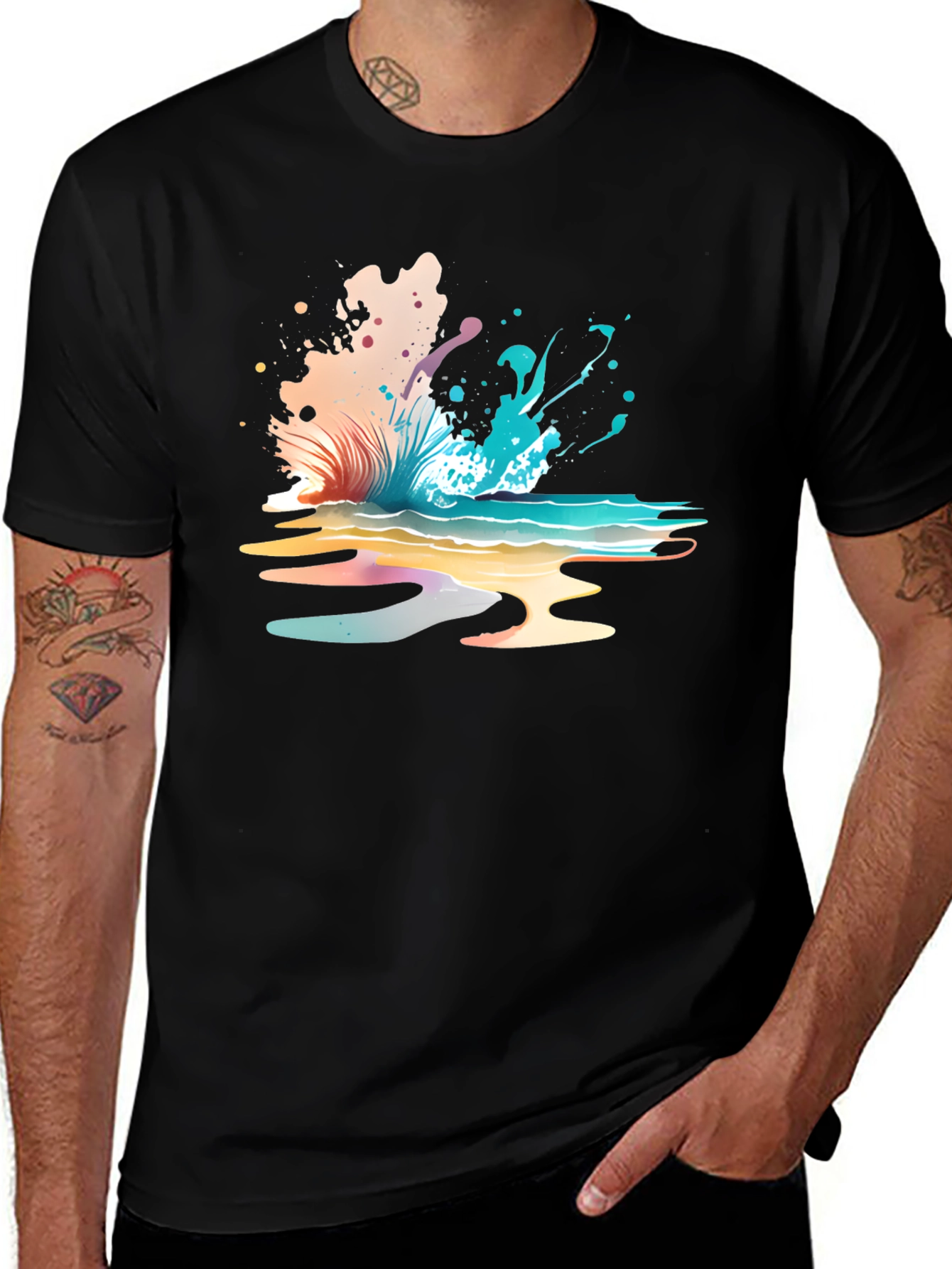 Variant 17 of Abstract Wave Graphic Tee