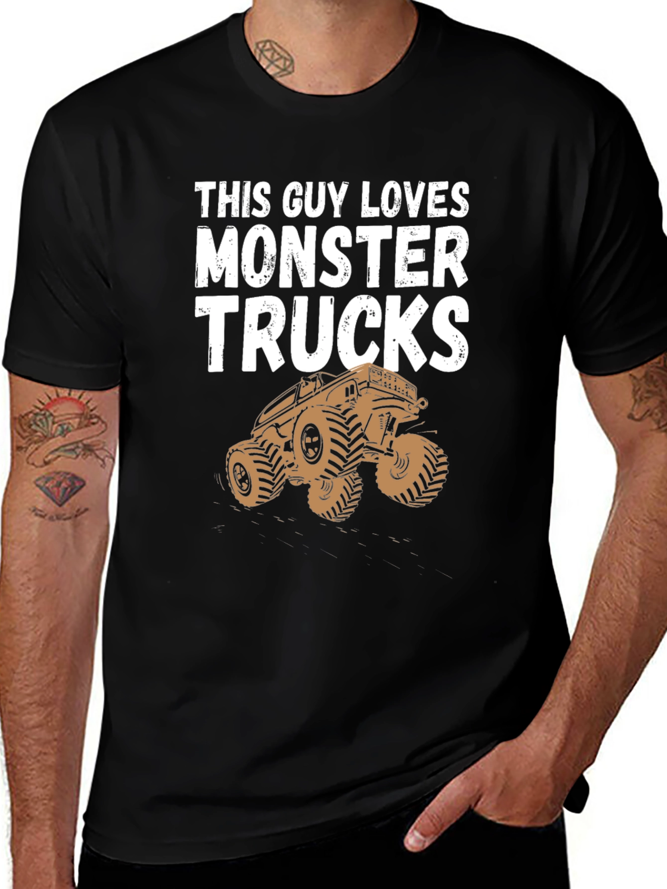 Variant 9 of This Guy Loves Monster Trucks Graphic T-Shirt