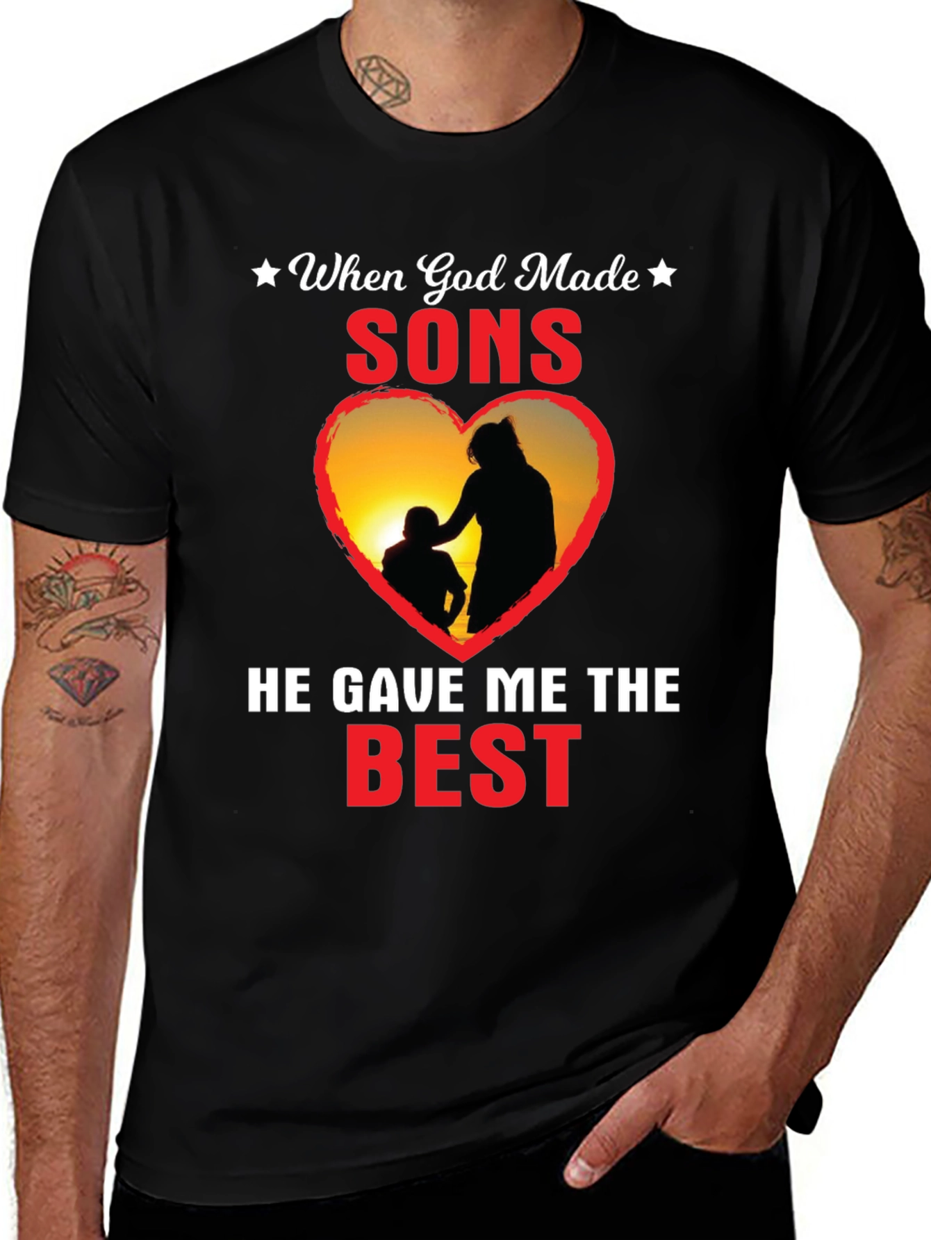 Variant 22 of When God Made Sons T-Shirt - Father's Day Gift