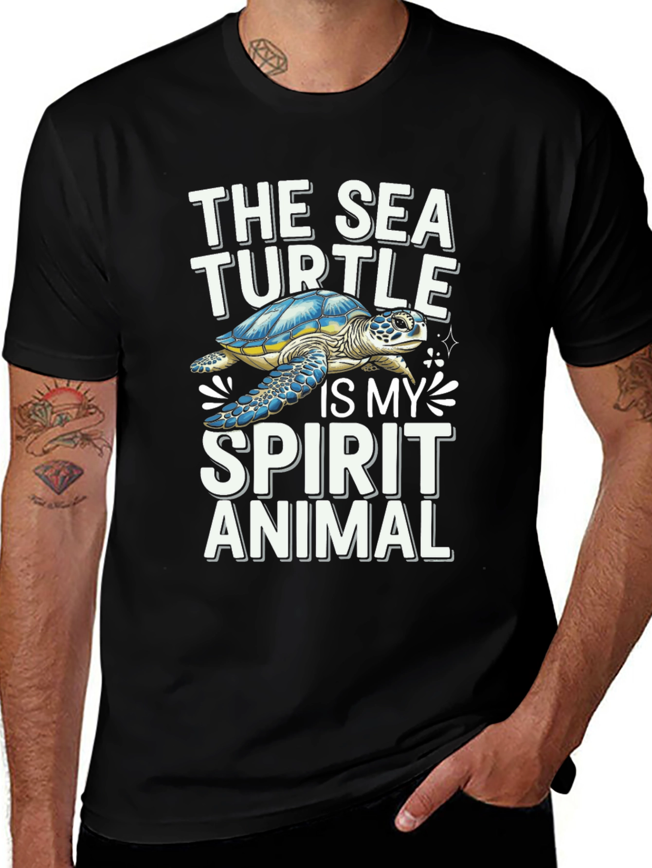 Variant 25 of Sea Turtle Spirit Animal Graphic Tee