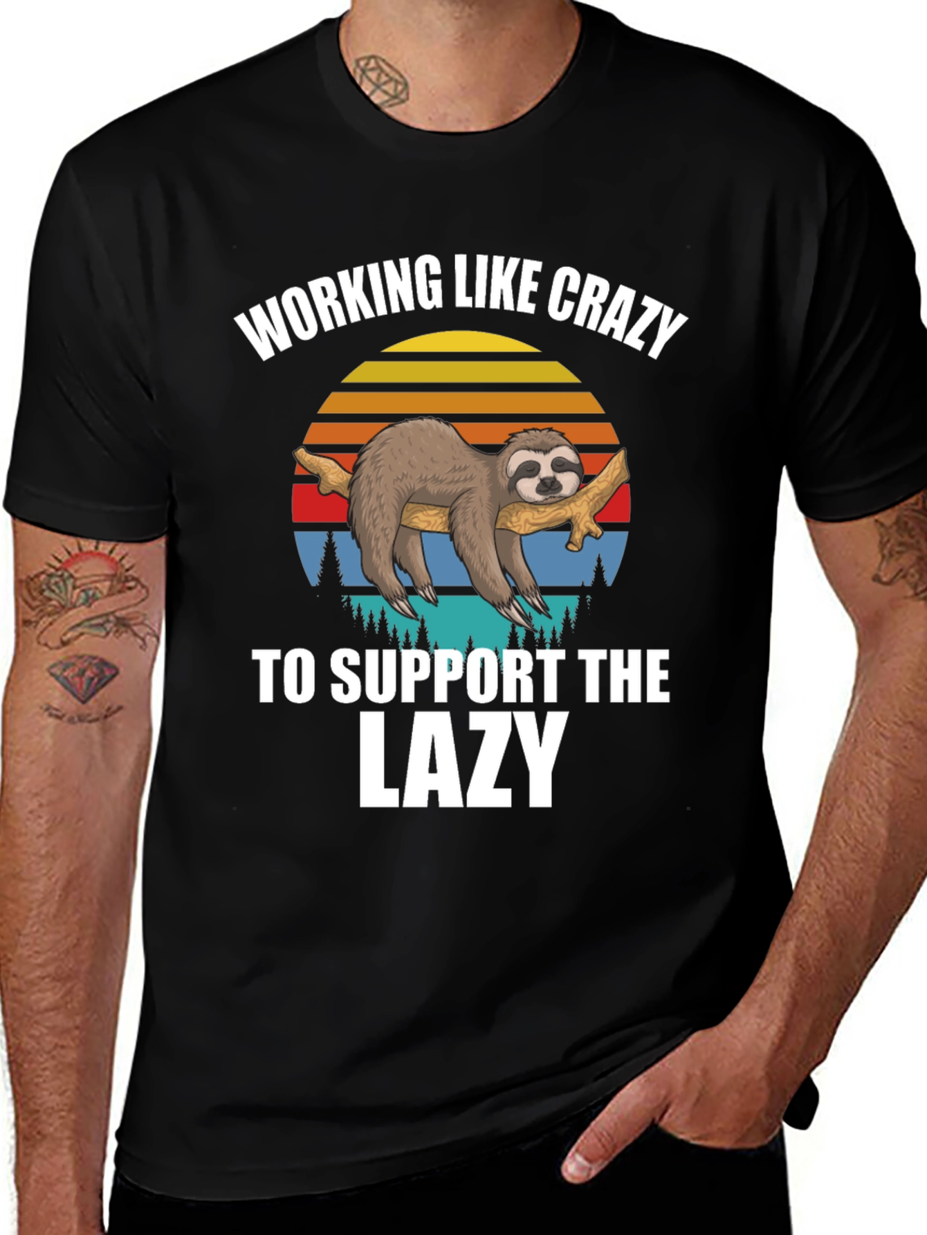 Variant 28 of Working Like Crazy Sloth T-Shirt
