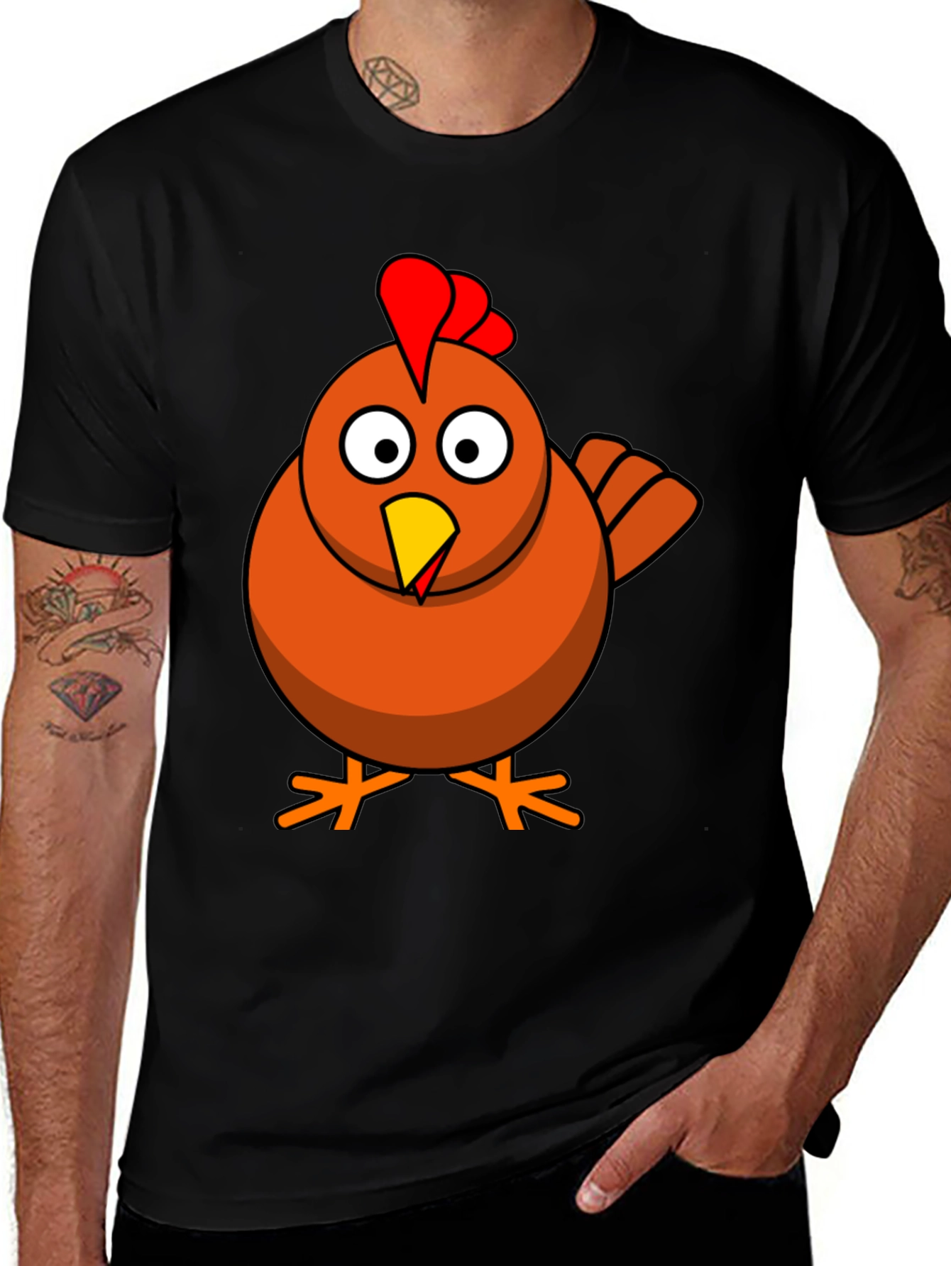 Variant 2 of Funny Chicken Graphic T-Shirt