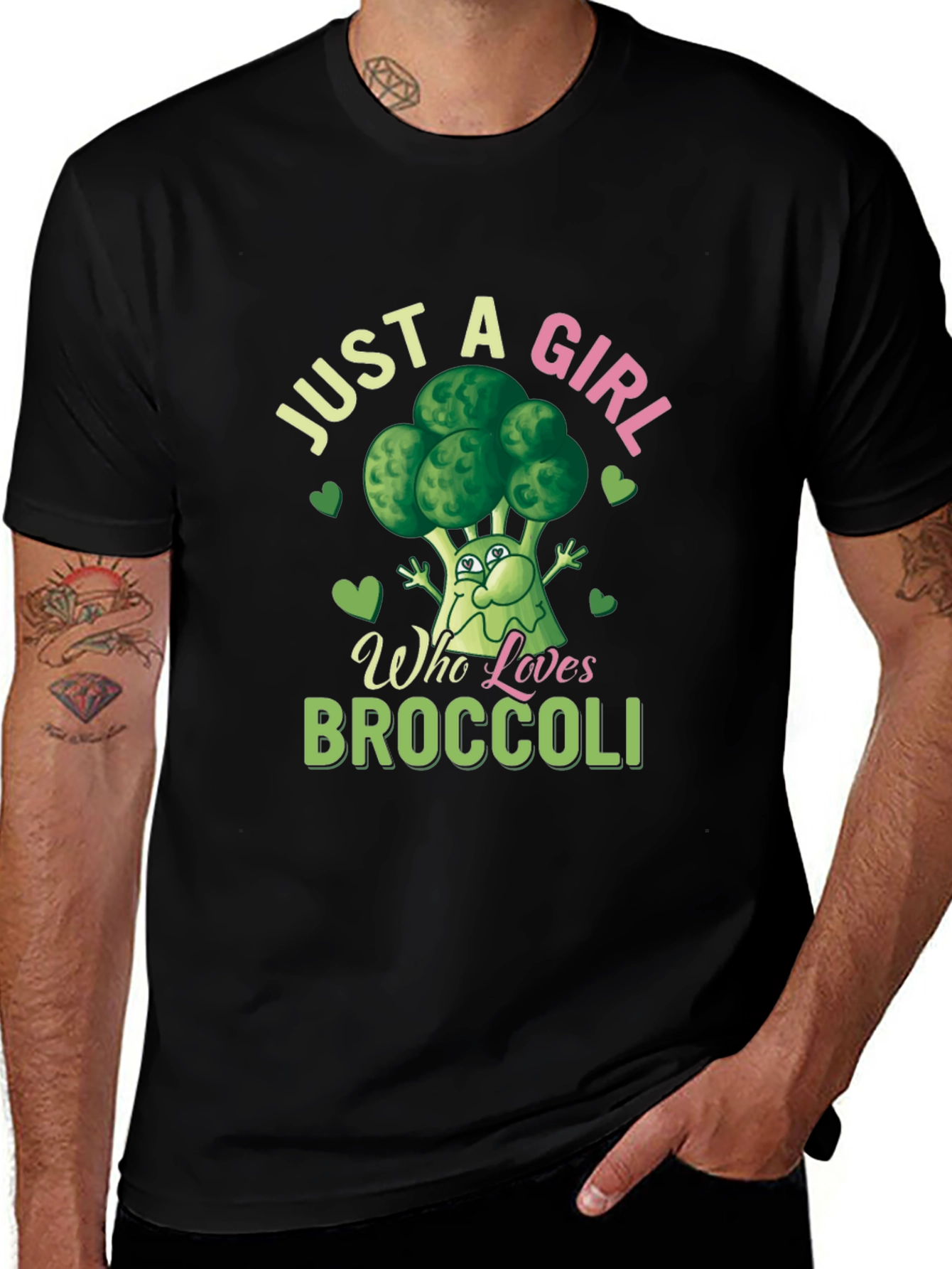Variant 19 of Just a Girl Who Loves Broccoli T-Shirt
