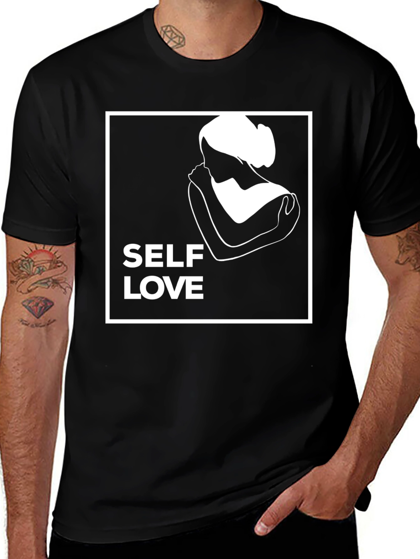 Variant 19 of Self Love Black Graphic Tee