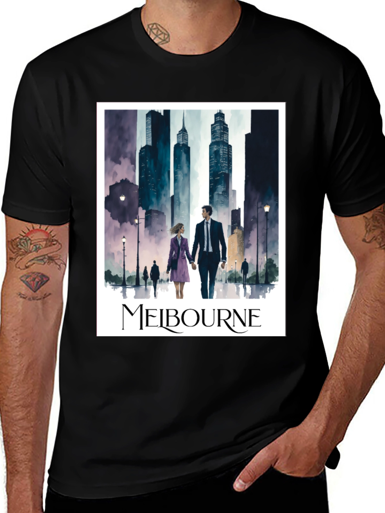 Melbourne Cityscape Graphic Tee
