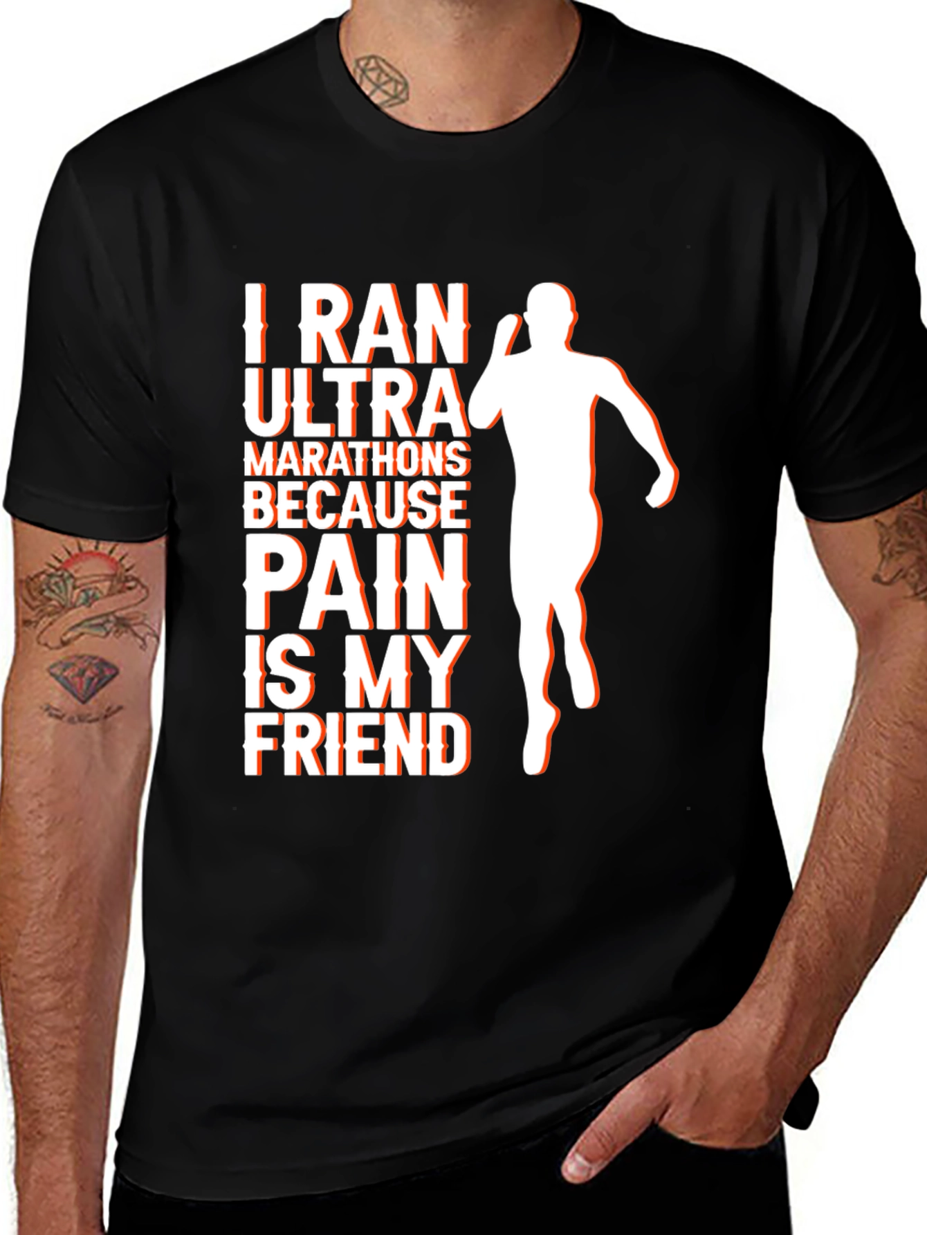 Variant 9 of I Ran Ultra T-Shirt: Pain is My Friend