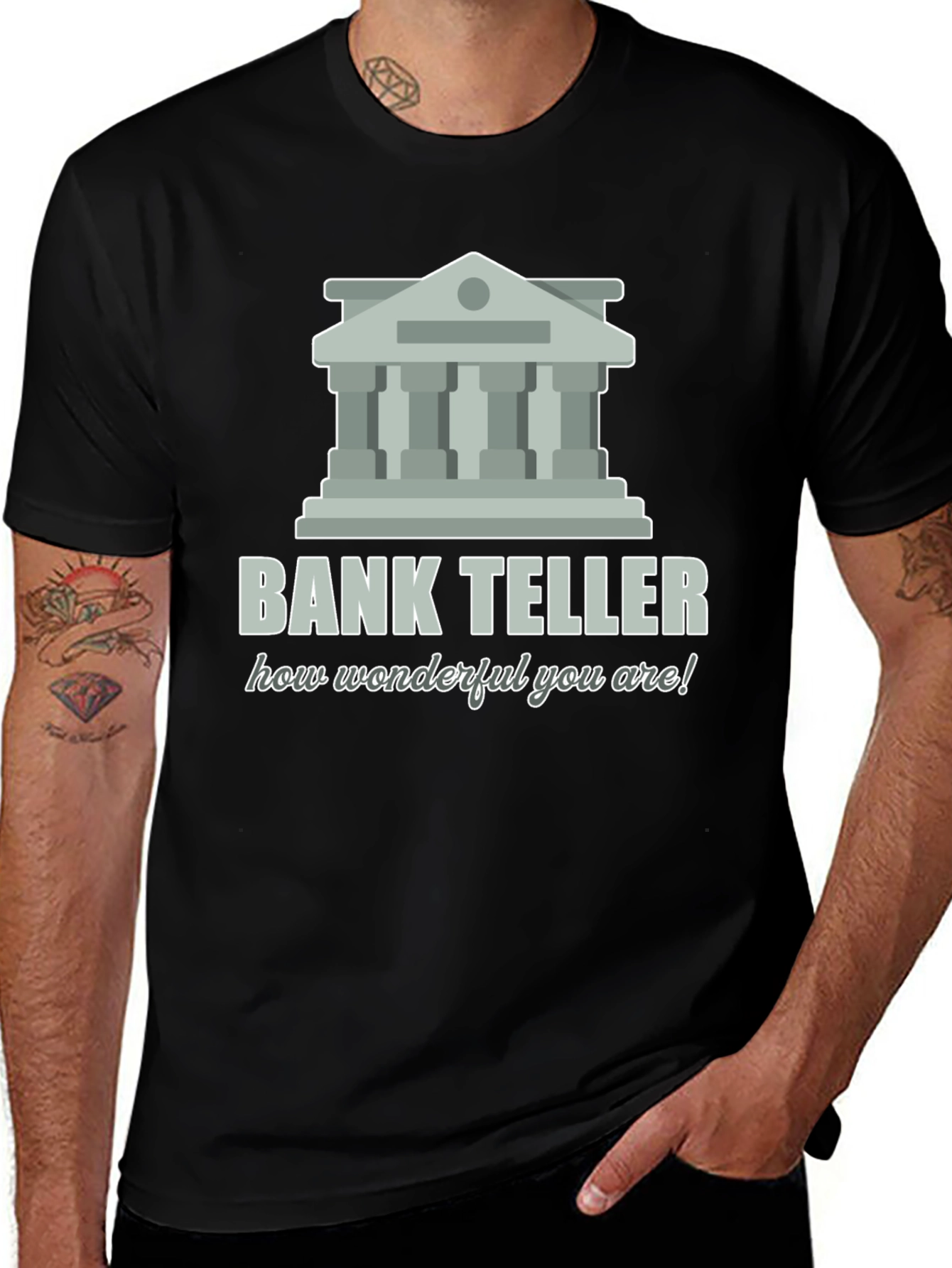 Variant 26 of Bank Teller Graphic Tee - How Wonderful You Are! Shirt